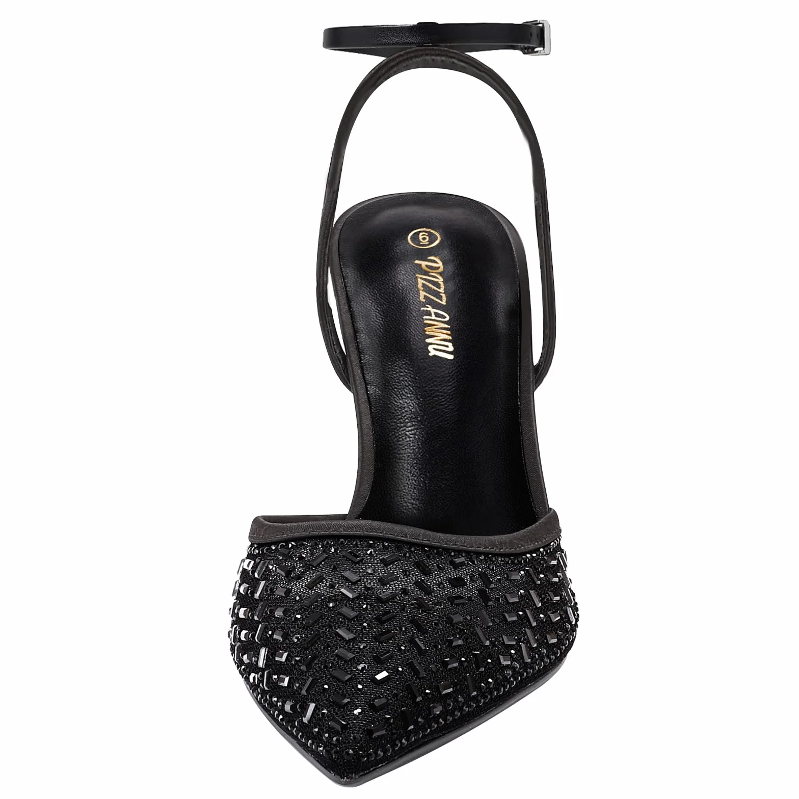 PIZZ ANNU Tacones Mujer Zapatos Tacon Vestir Pitillos Destalonados Tira Tobillo Ajustable