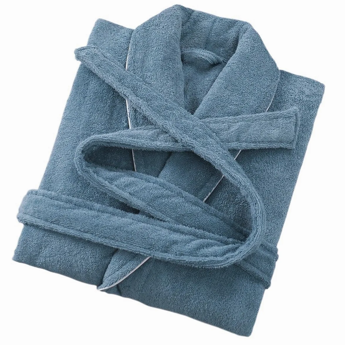 Albornoz,Albornoz Hombre Albornoz de baño blanco for mujer, bata de Hotel, Sauna y piscina, bata de felpa de algodón suave, bata de baño larga de gran tamaño for hombres(Blue-01,Women X-Large)