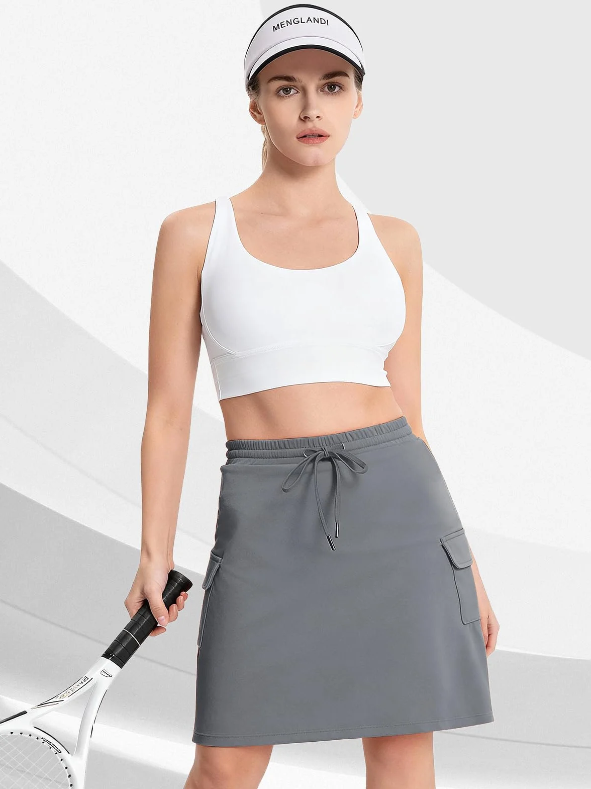 Bezioner Falda Pantalon Mujer hasta la Rodilla Golf Skort Deportiva con Bolsillos