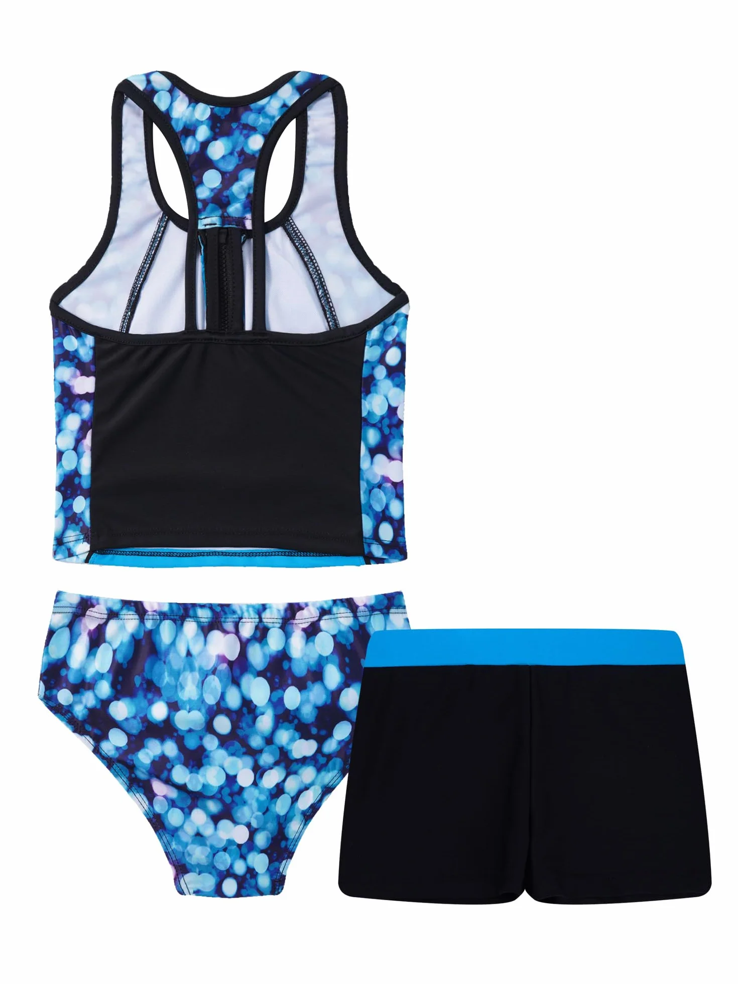 IEFIEL Traje de Baño Tres Piezas Niña Tankini Secado Rápido Ropa Playa Piscina Surf