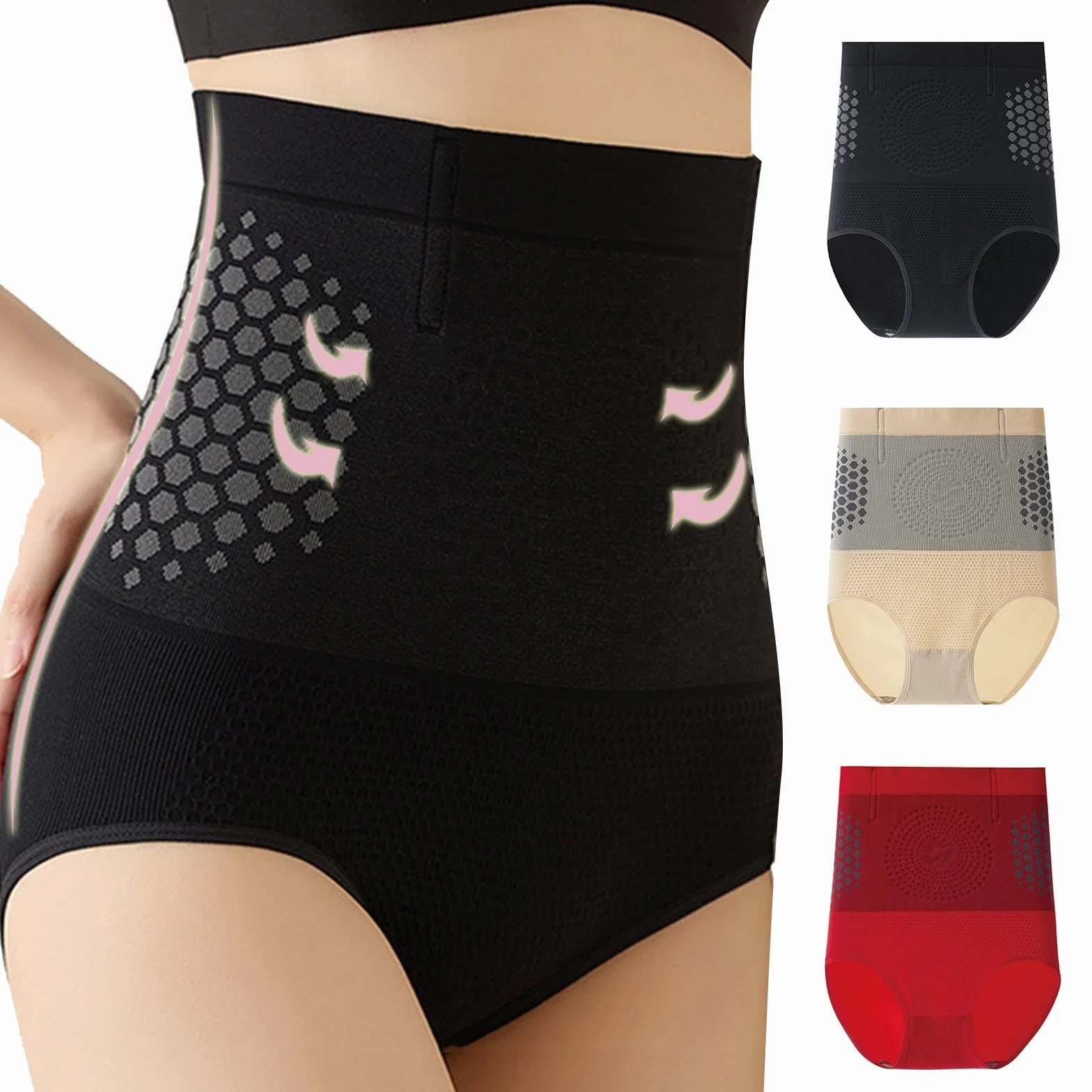 Faja Quema Grasa Abdominal Mujer Pantalones Cortos Termogénicos Reductores 4 en 1 Moldeadora Cintura Alta 2 Pack
