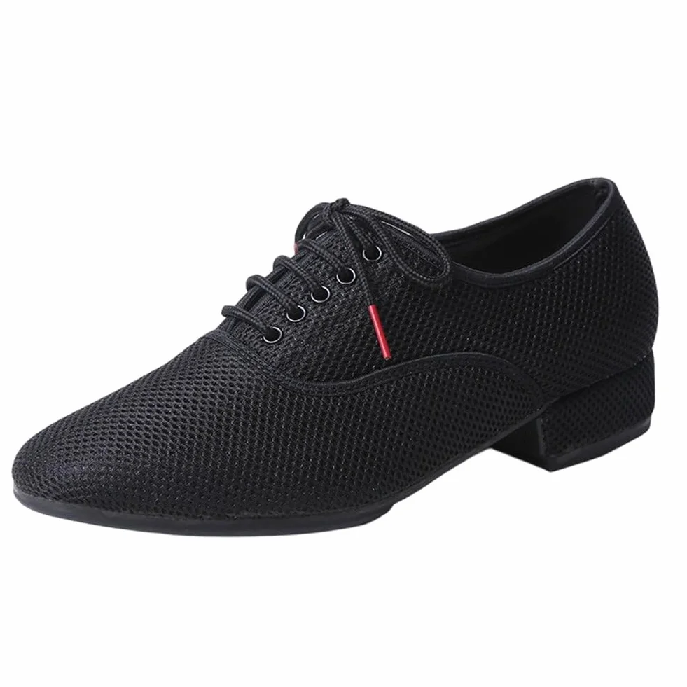 Zapatos De Baile De Salón para Hombre Elegantes con Cordones Negros Modernos Suela