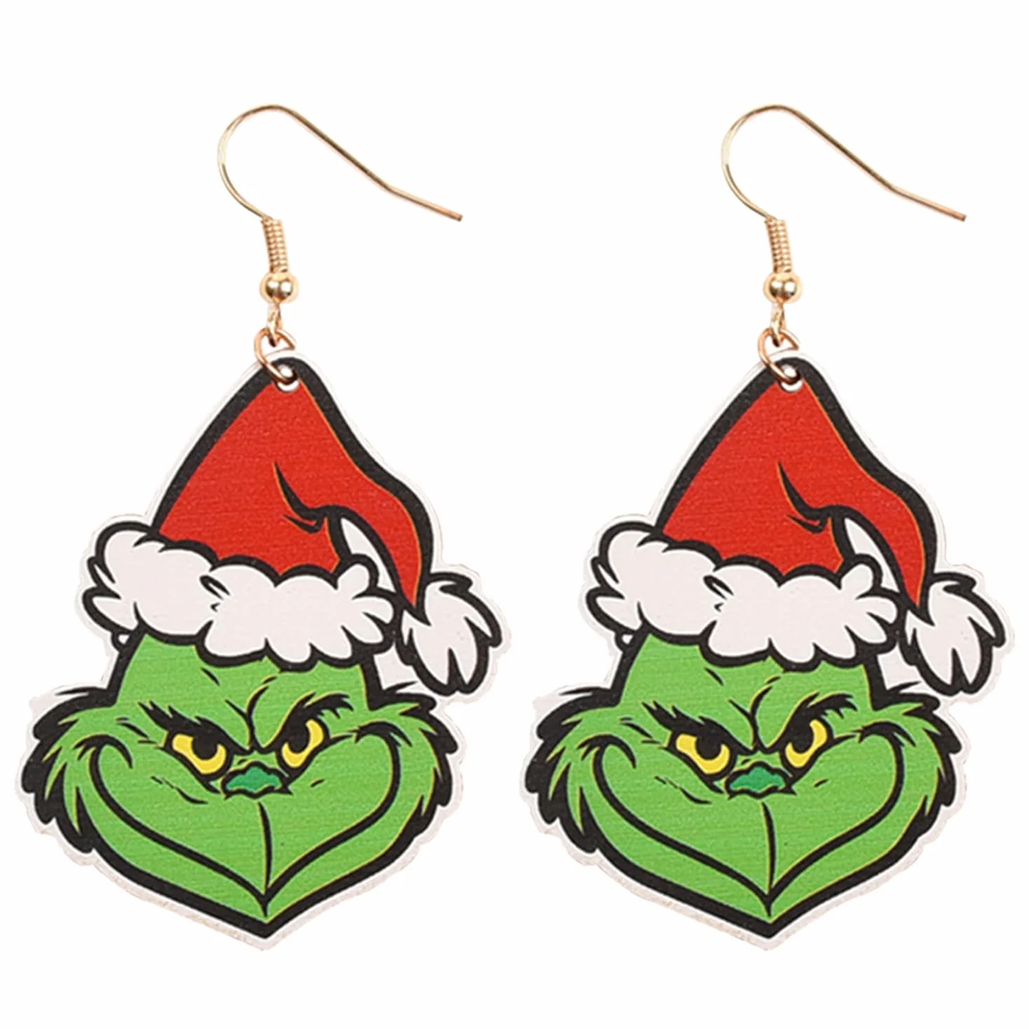 Grinch Pendientes de Navidad colgantes de gota Zinc regalo para niñas