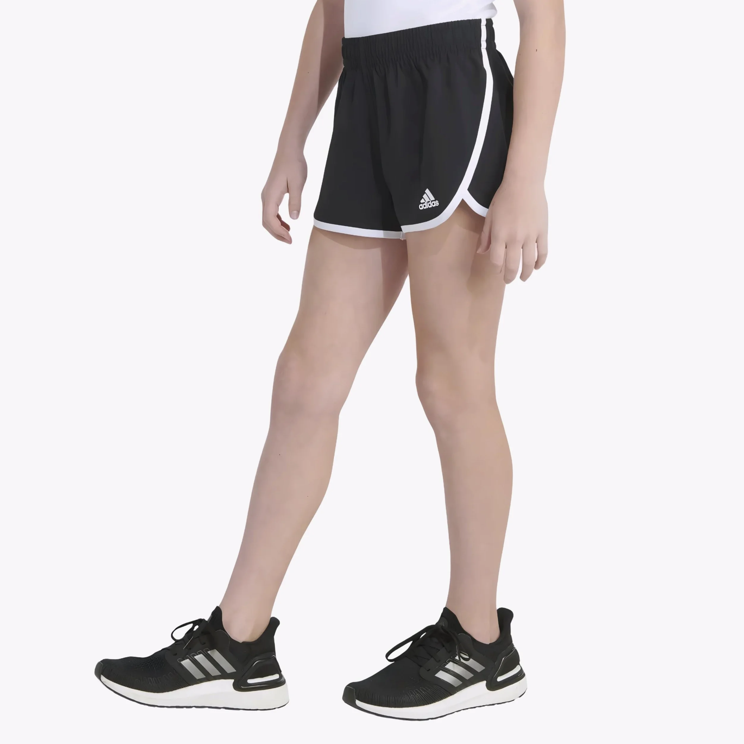 adidas Elastic Waistband Woven Pacer Gym Running Shorts Pantalones Cortos para Niñas