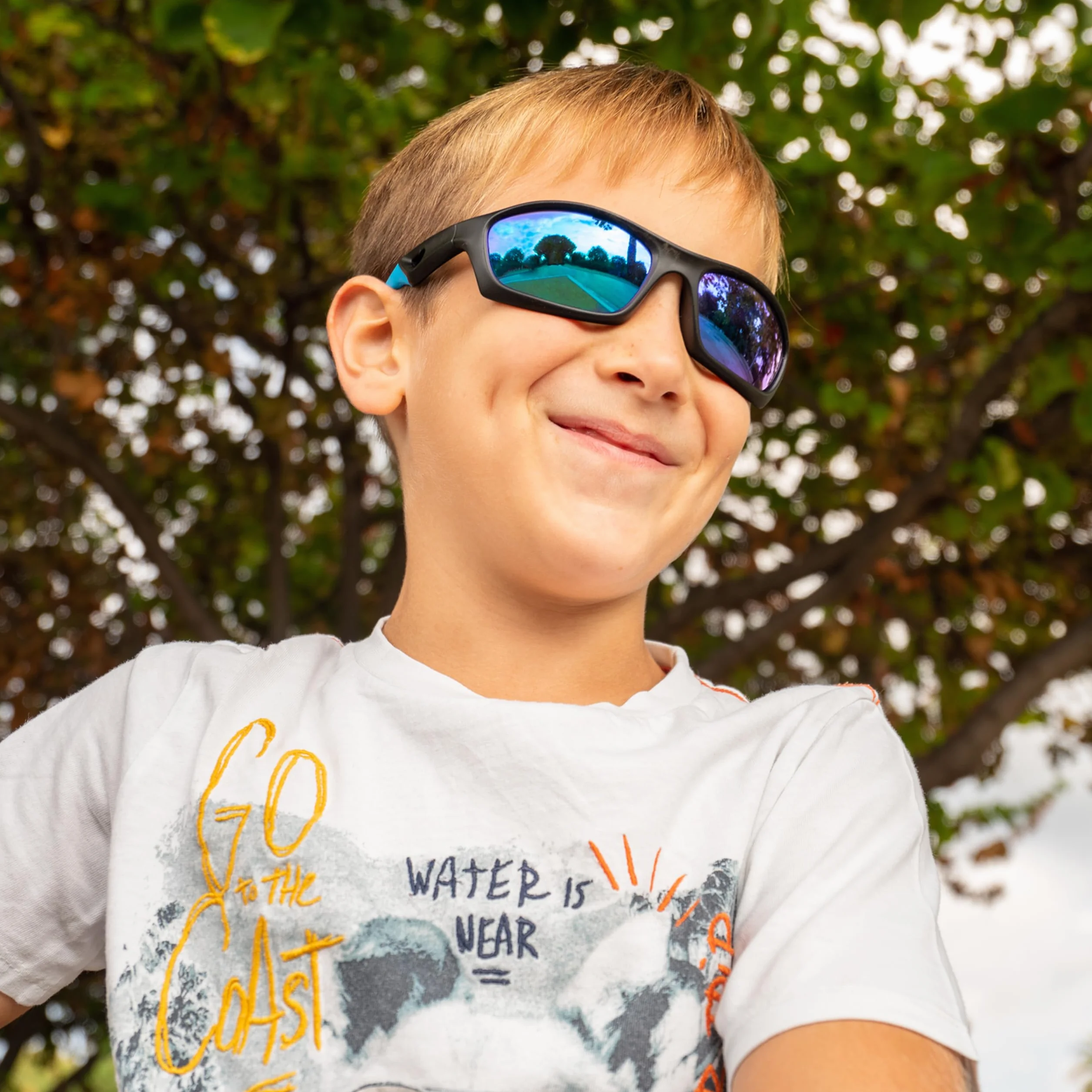 Kiddus Gafas de Sol Deportivas Polarizadas para Niños UV400 CAT3 Protección UVA UVB Sin BPA