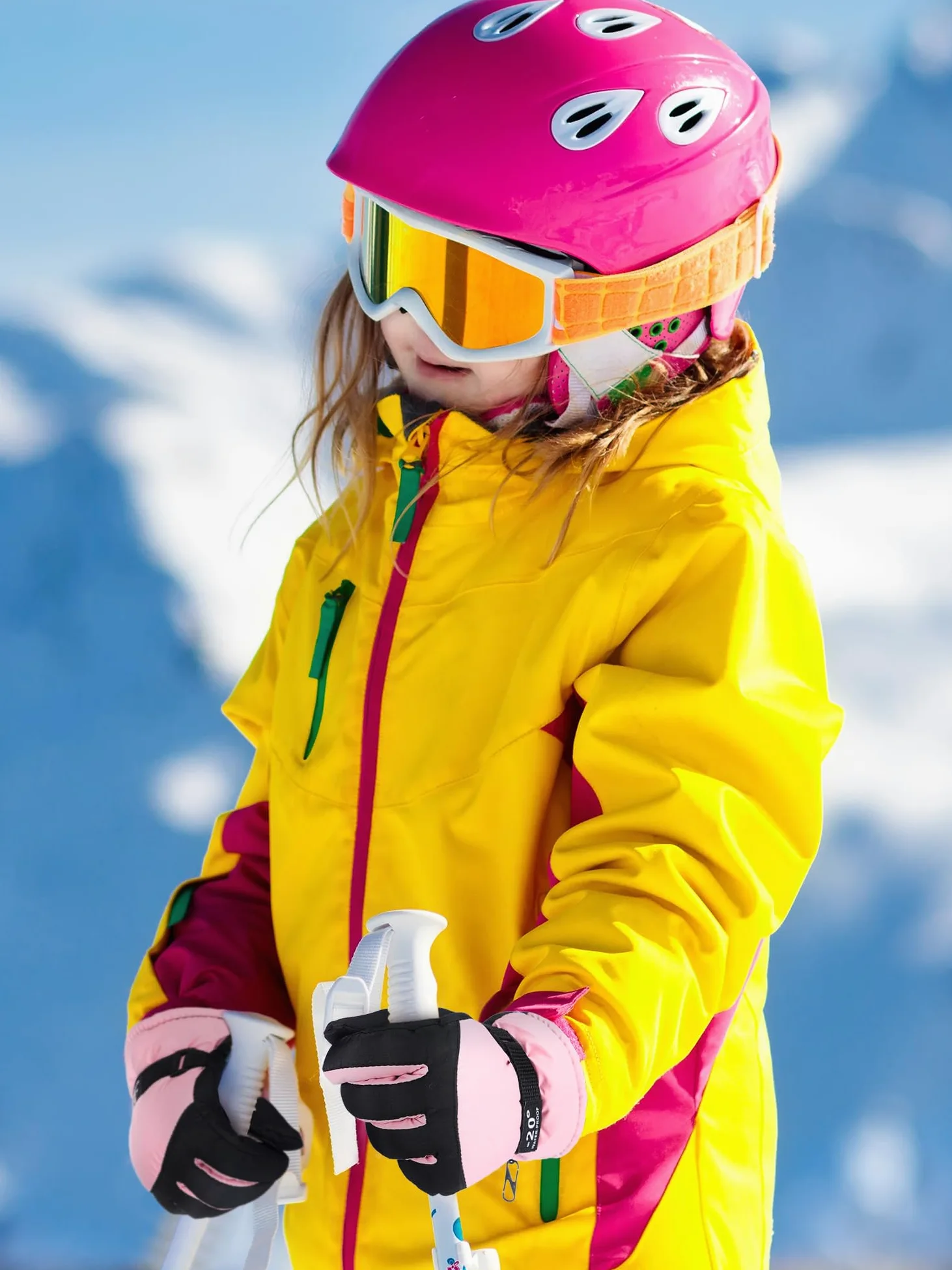 Bencailor 3 pares de guantes de invierno para niños, impermeables, para nieve, esquí, cálidos, resistentes al viento, guantes ajustables para niños y niñas al aire libre