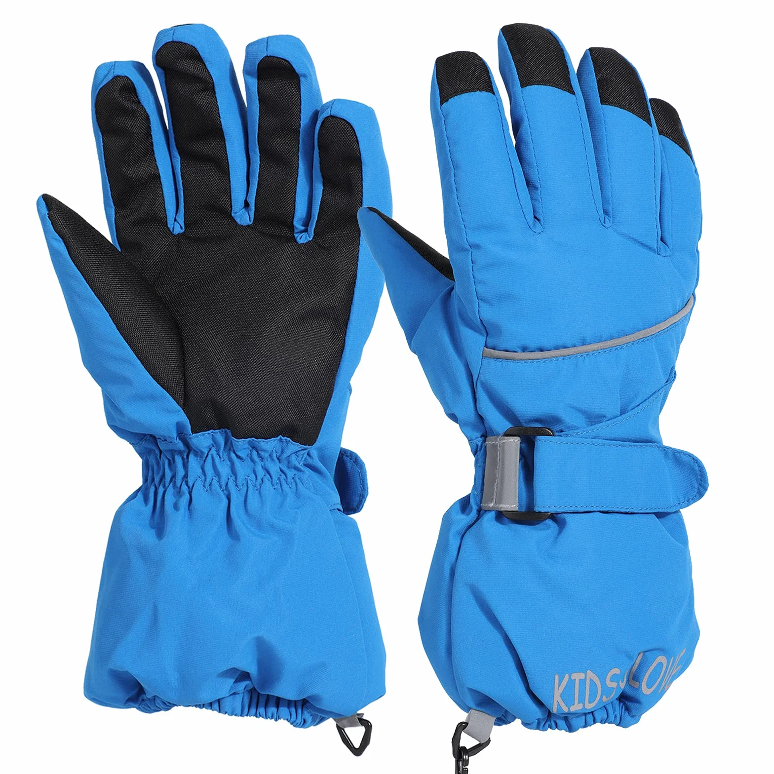 QKURT Guantes de Esquí para Niño, Manoplas Invierno Clima Frío 4-13 Años Trineo Snowboard Patinaje Ciclismo