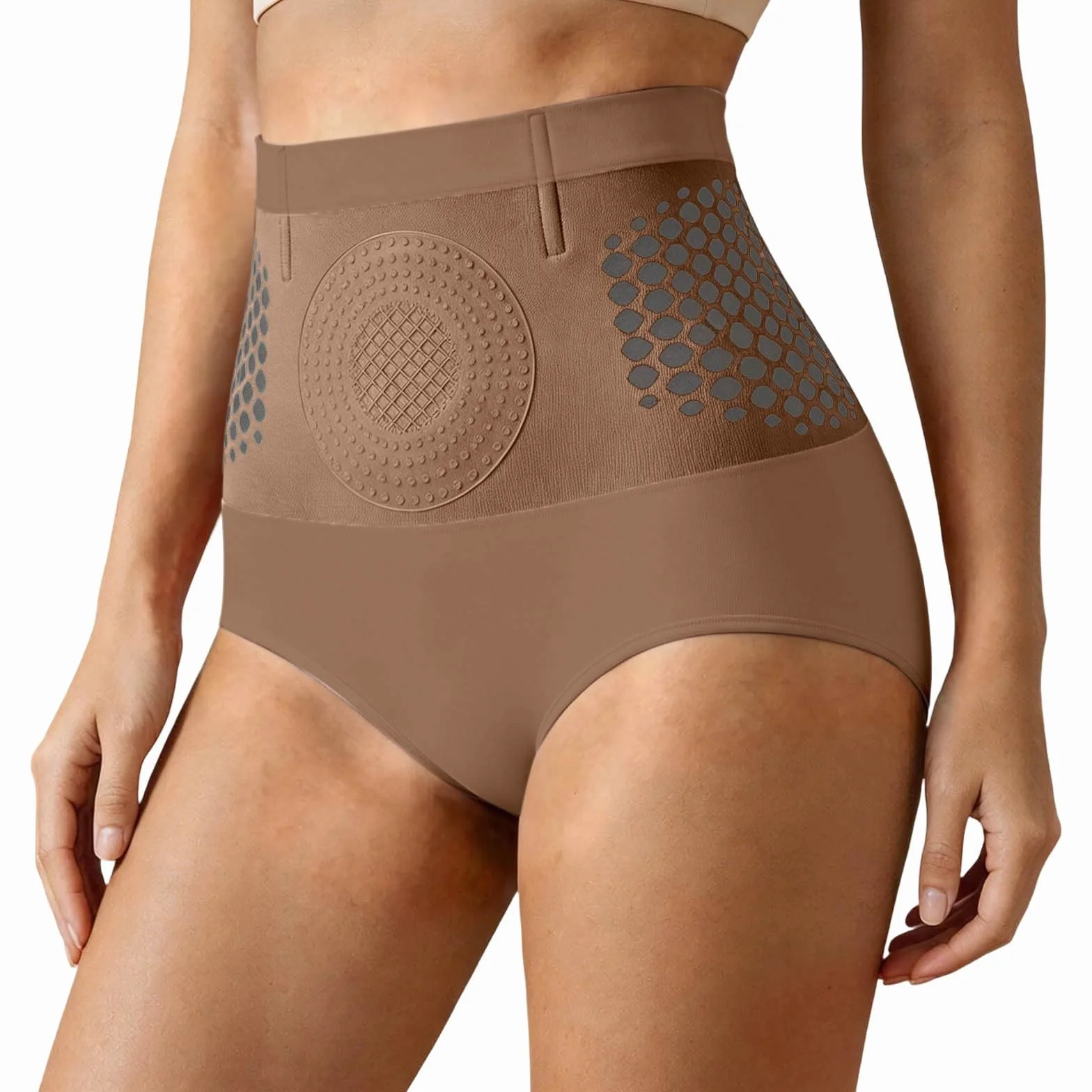 Pantalones Moldeadores 4-En-1 Sin Costuras Cintura Alta Control Abdominal Levantamiento Glúteos Antideslizantes Mujer