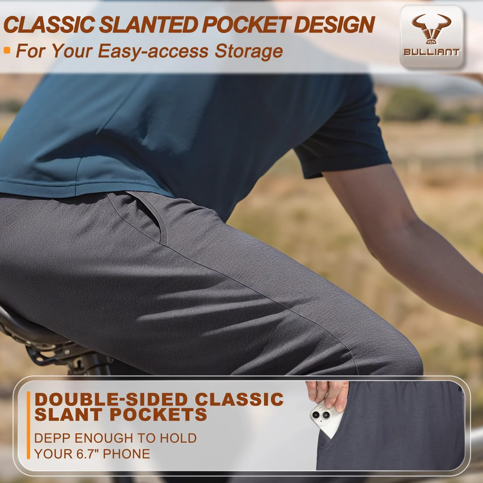BULLIANT Pantalón Jogging Hombre Deportivo Largo Jogger Entrenamiento Informal