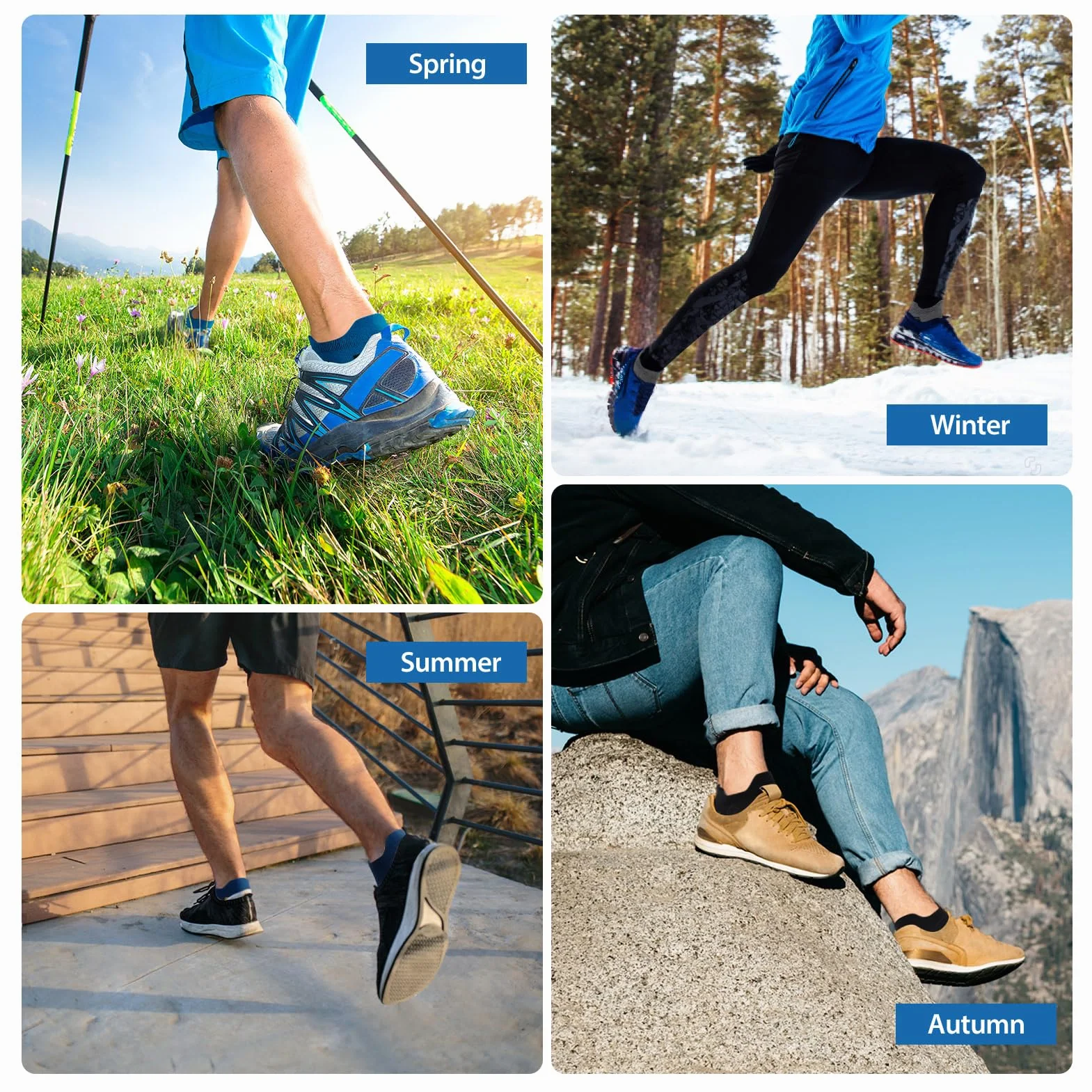 Calcetines Deportivos para Hombres Cortos 6 Pares