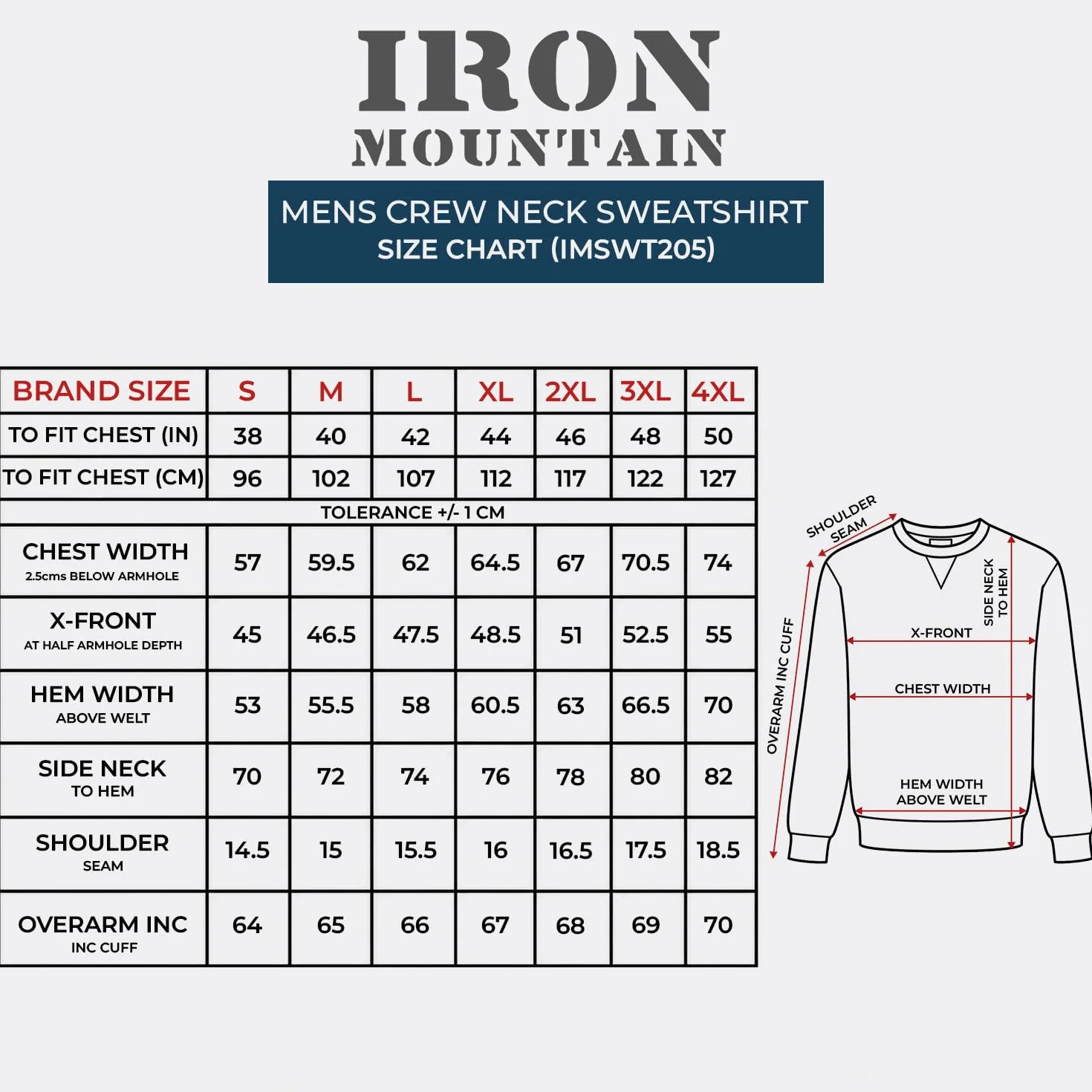 Iron Mountain IMSWT205 Sudadera de Cuello Redondo para Hombre con Hilo Reciclado Anti-Pilling Flexible