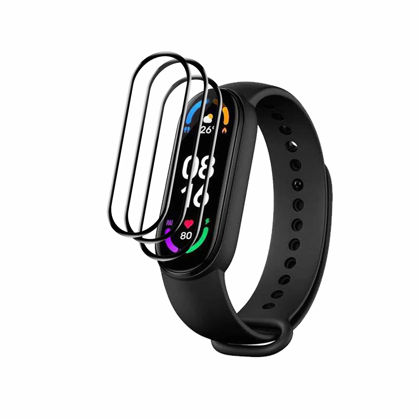 Protector de pantalla Xiaomi MI Smart Band 6, 3 unidades, resistente a los arañazos, cobertura total