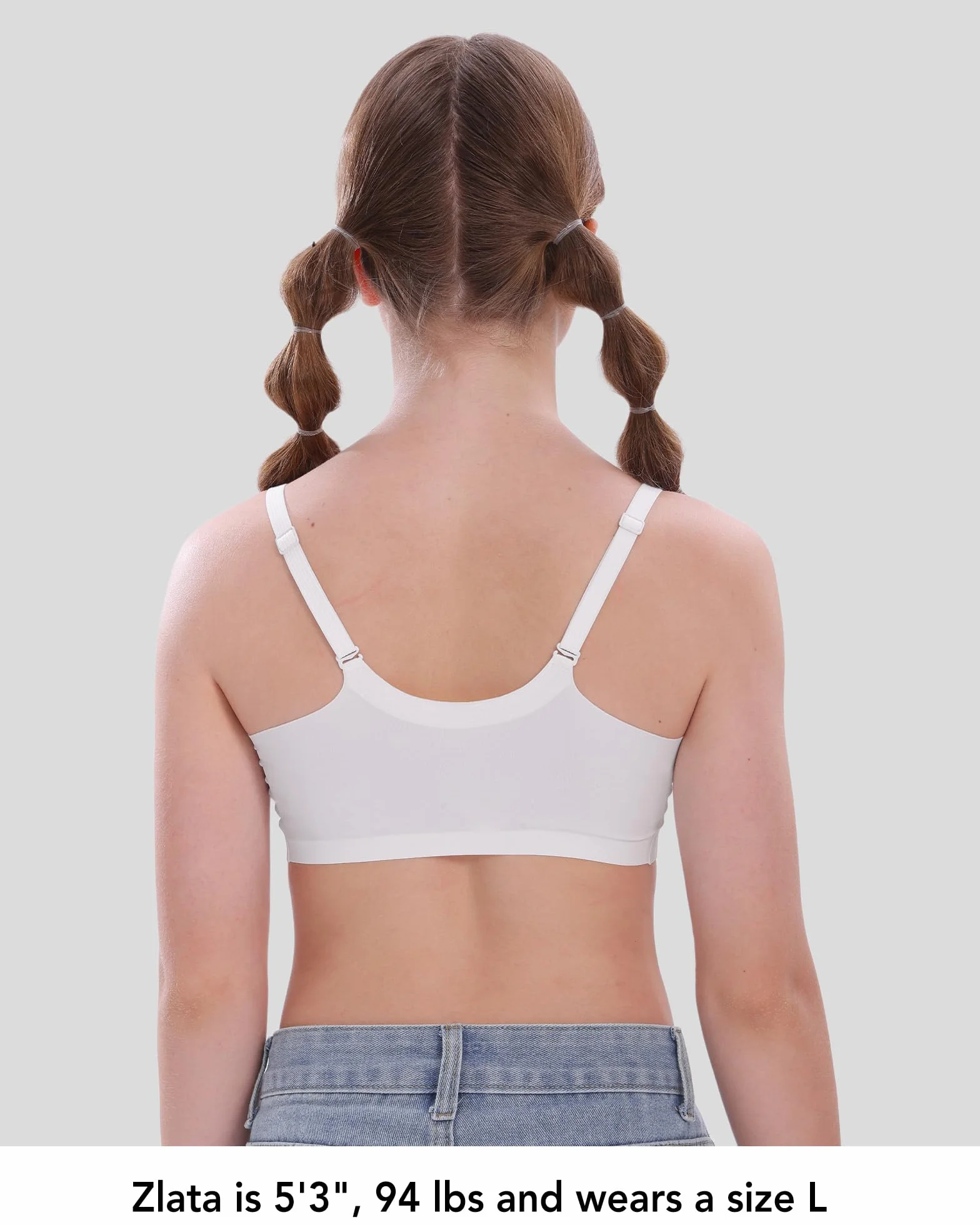 SALIA Sujetador Deportivo Suave Extraíble Sin Costura Relleno Fijo para Niñas Adolescentes