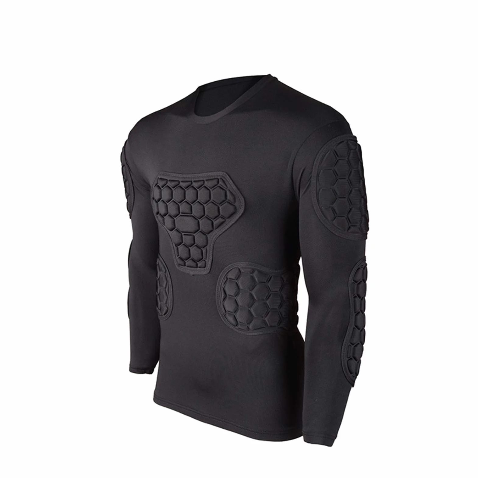 Uniforme de Portero de Fútbol Anticolisión, Jersey de Manga Larga Ajustado y Pantalones Cortos