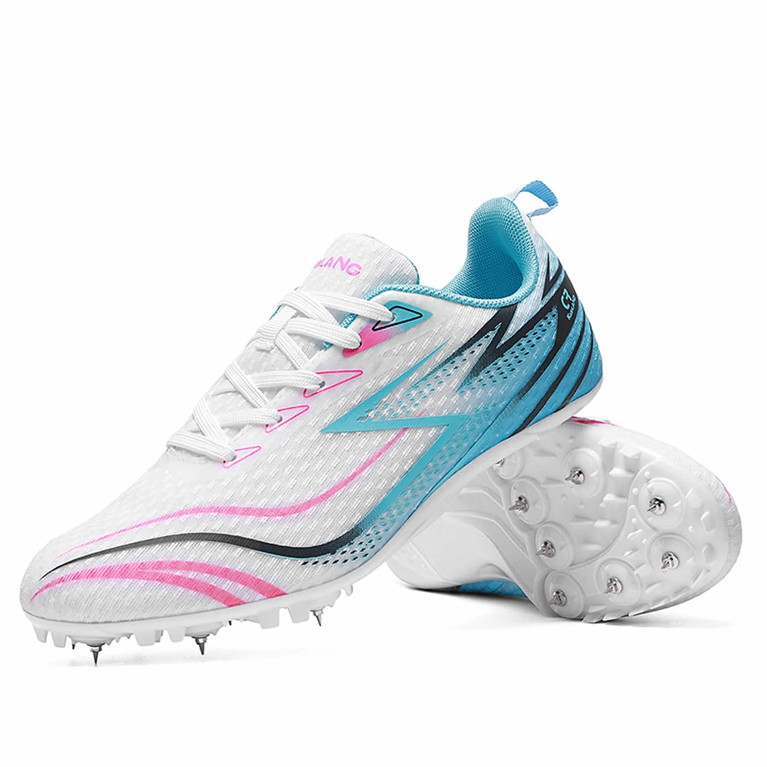 Zapatillas de Atletismo con 8 Clavos para Correr Saltar Competir