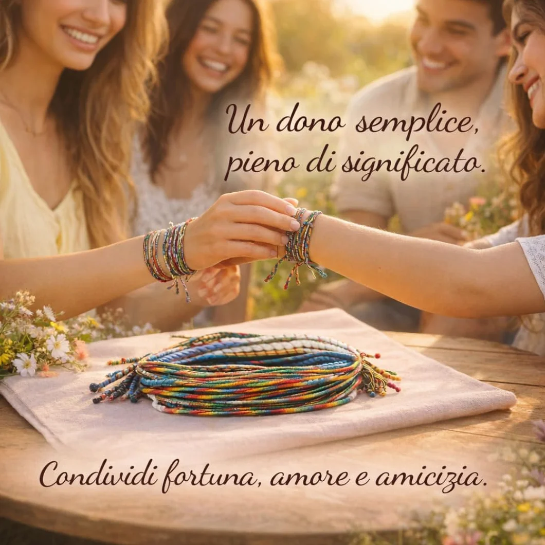 Pulseras Brasileñas de la Amistad Juego de 100 Piezas Multicolor Entrelazadas Amuleto de Buena Suerte