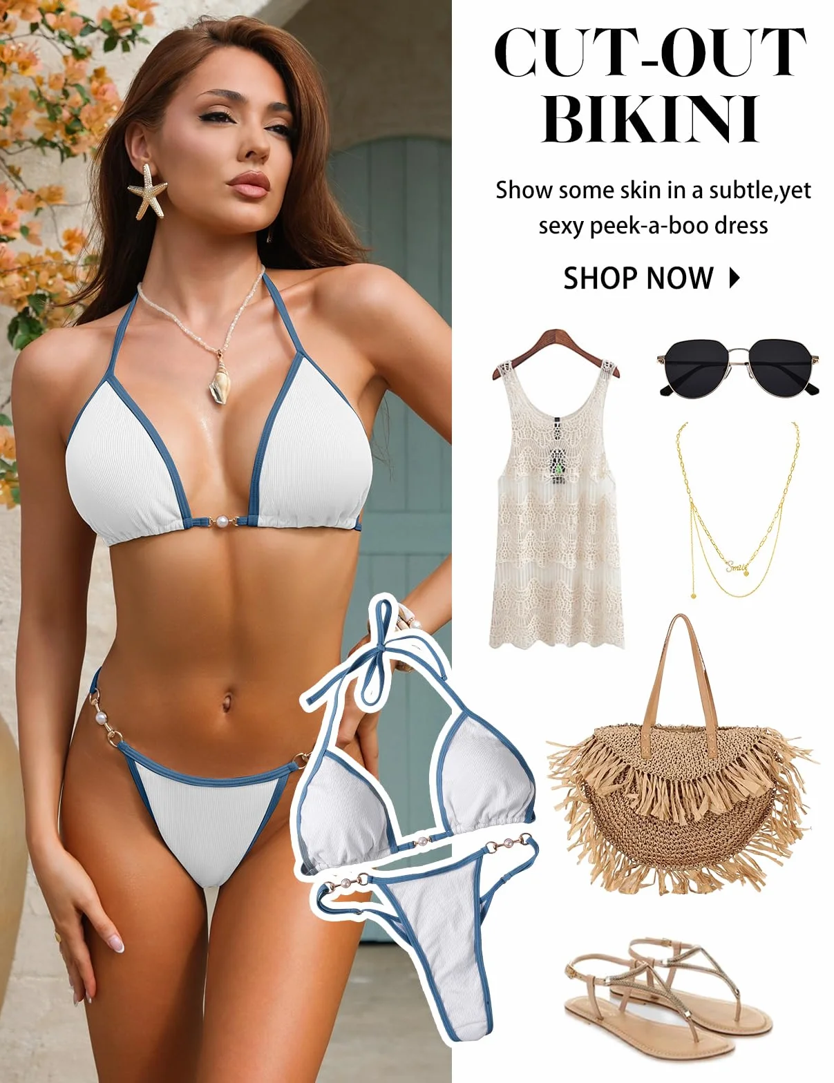 Bikinis Mujer Push Up Tanga Cintura Baja Traje de Baño Brasileño Sexy Conjuntos Playa