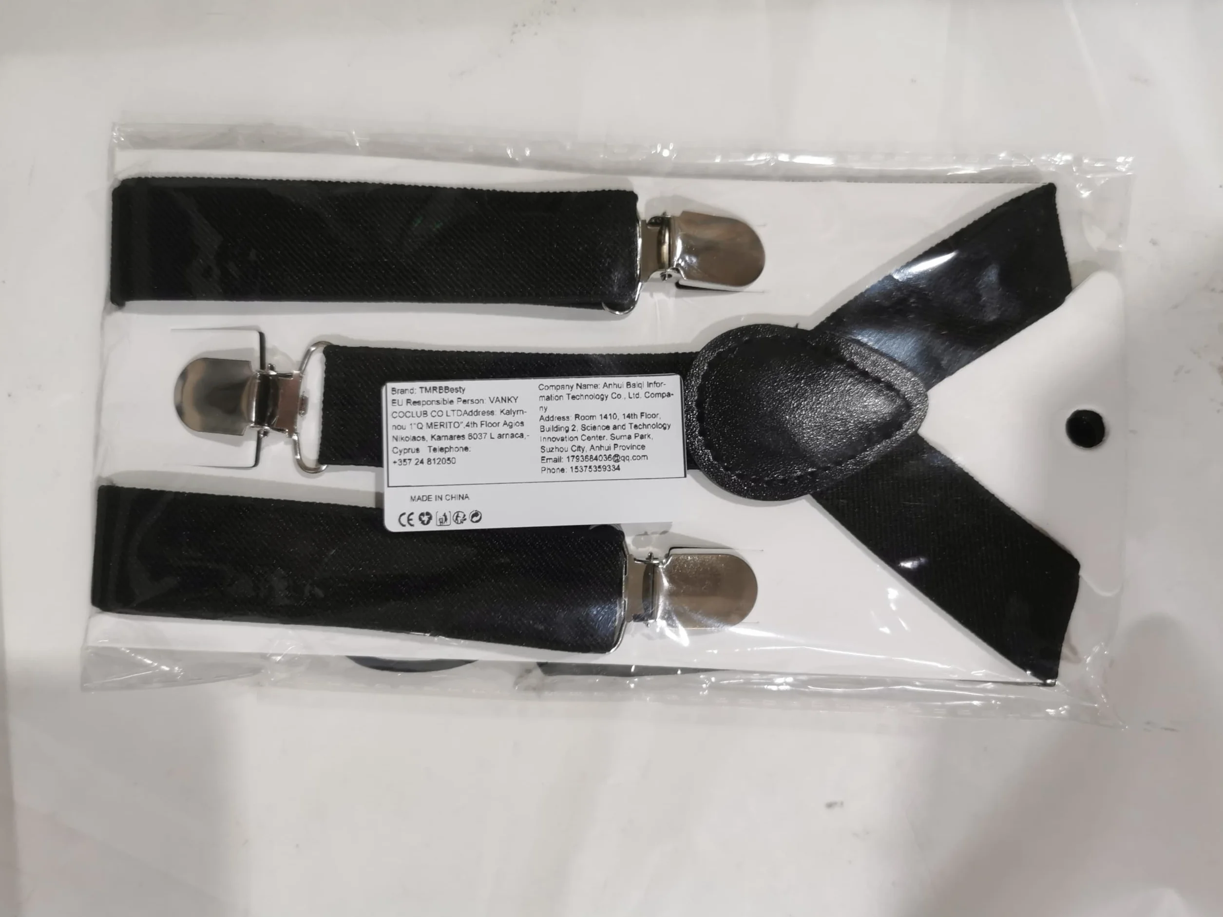 Tirantes Ajustables en Forma de Y con Pajaritas para Niños y Niñas 1-12 Años Negro Clip Talla Única