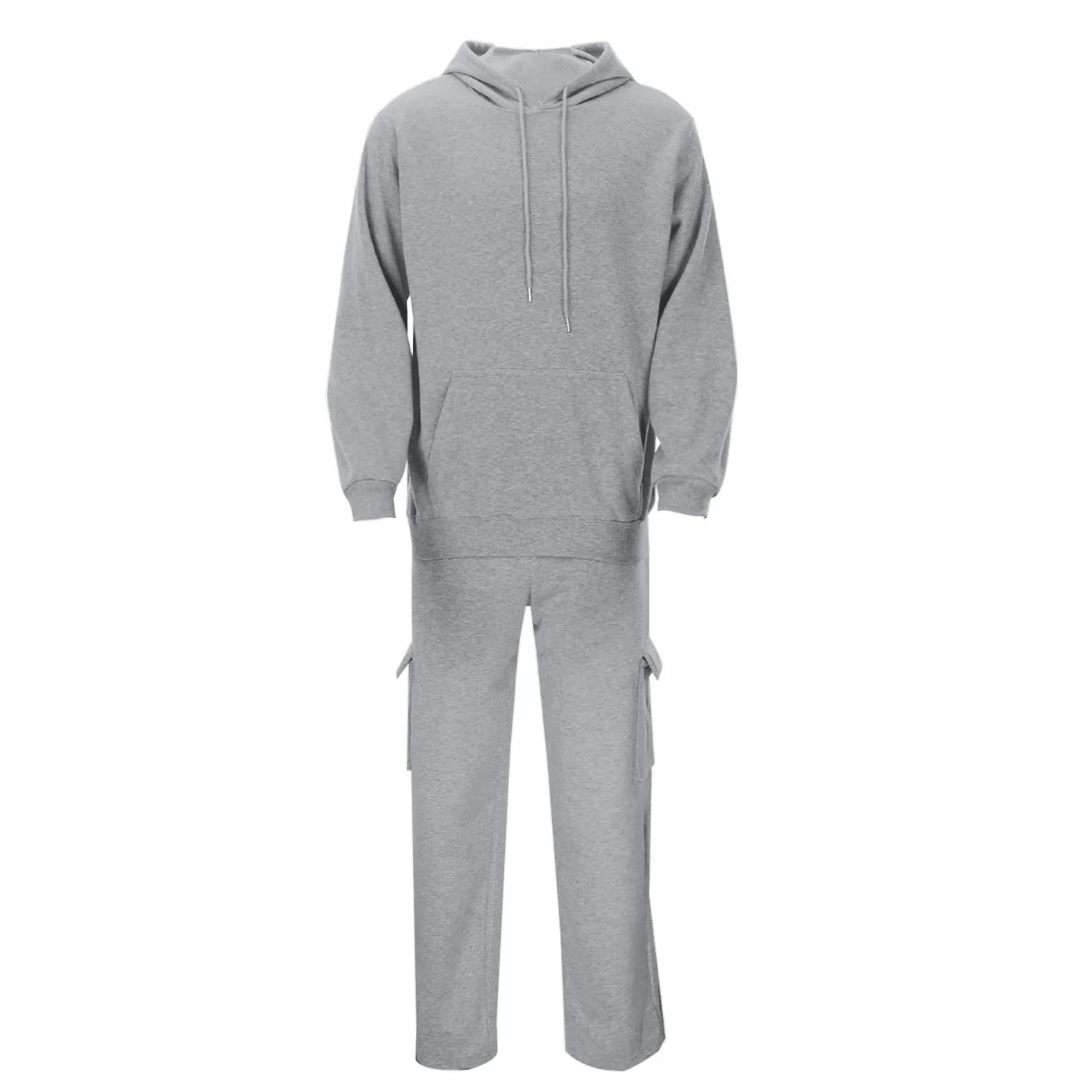 Chándal para hombre 2 piezas sudadera con capucha y pantalones algodón aireado Y2K