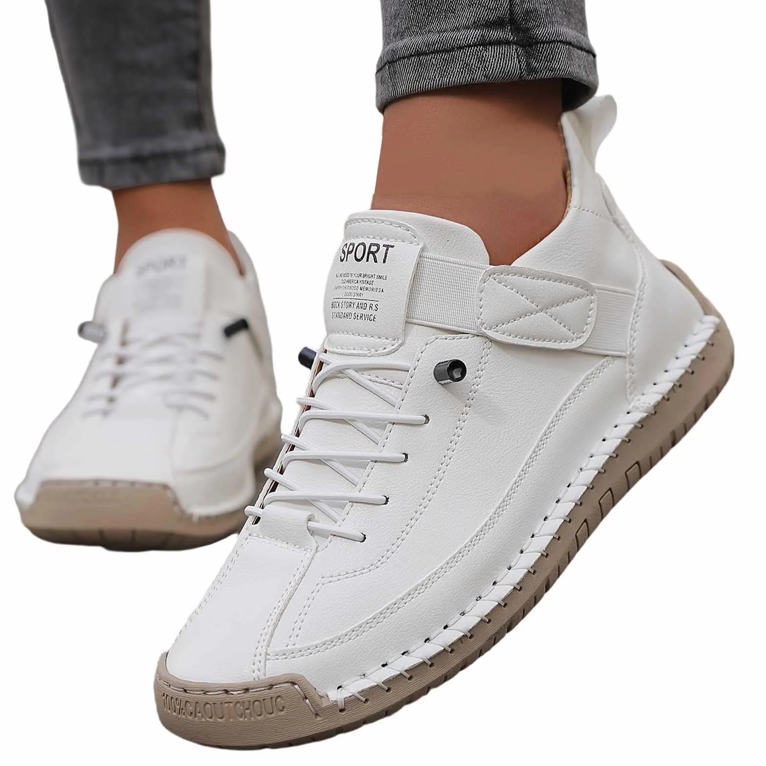 Zapatillas ortopédicas de cuero hechas a mano con soporte