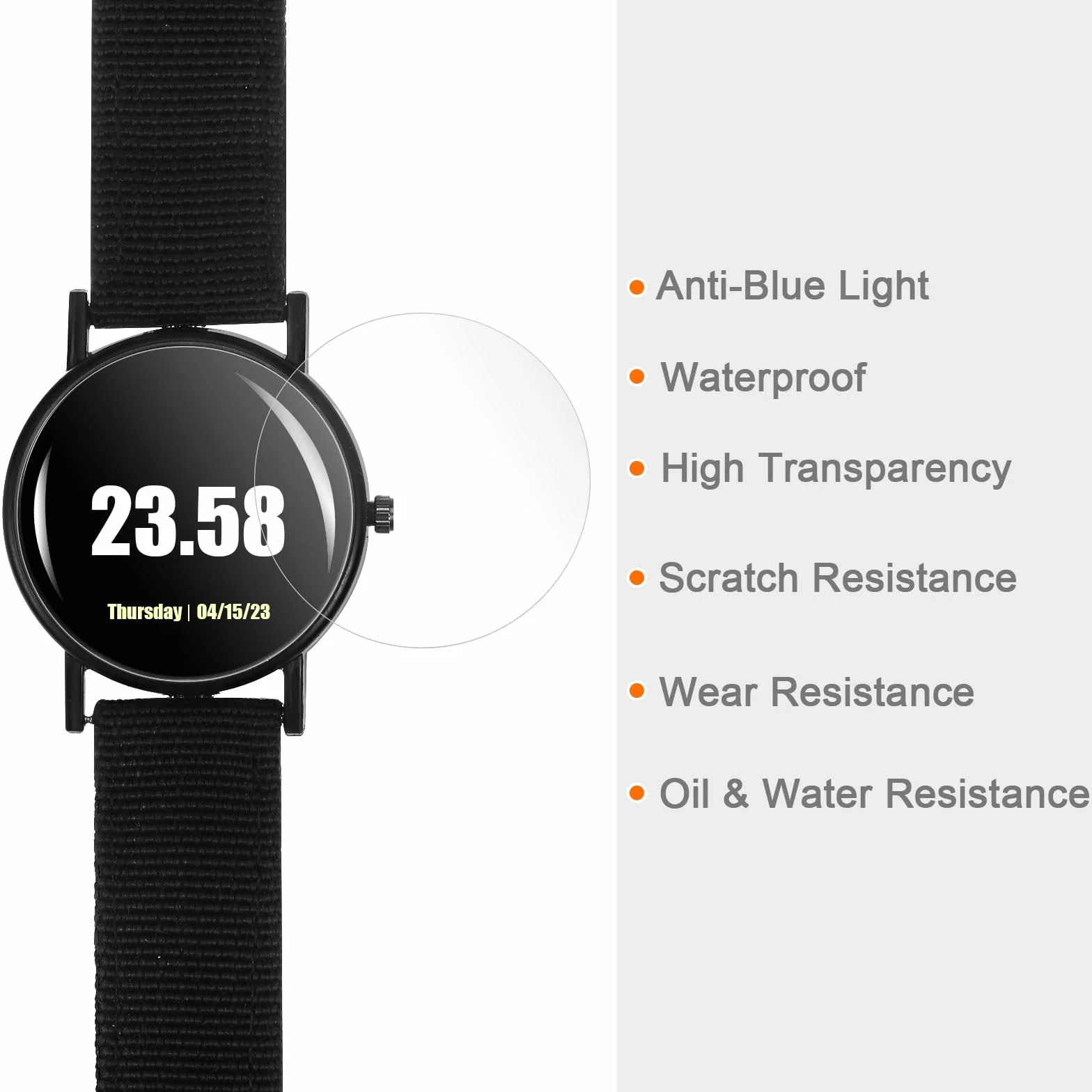 QUARKZMAN Protectores de Pantalla de Vidrio 30 mm, TPU Antiluz Azul, Antirrayones, Impermeables, Universales