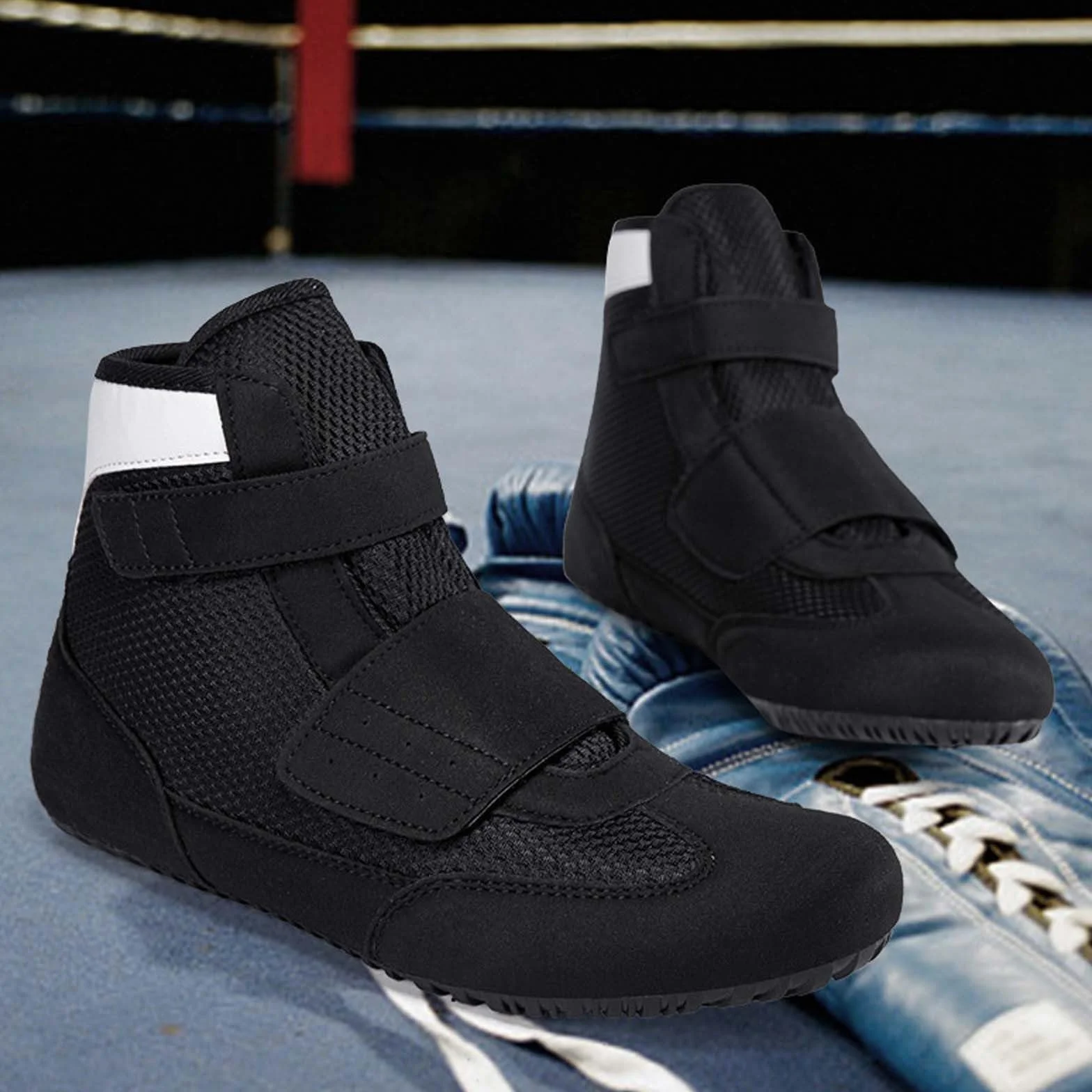 Zapatos de entrenamiento antideslizantes para niños de lucha libre y boxeo