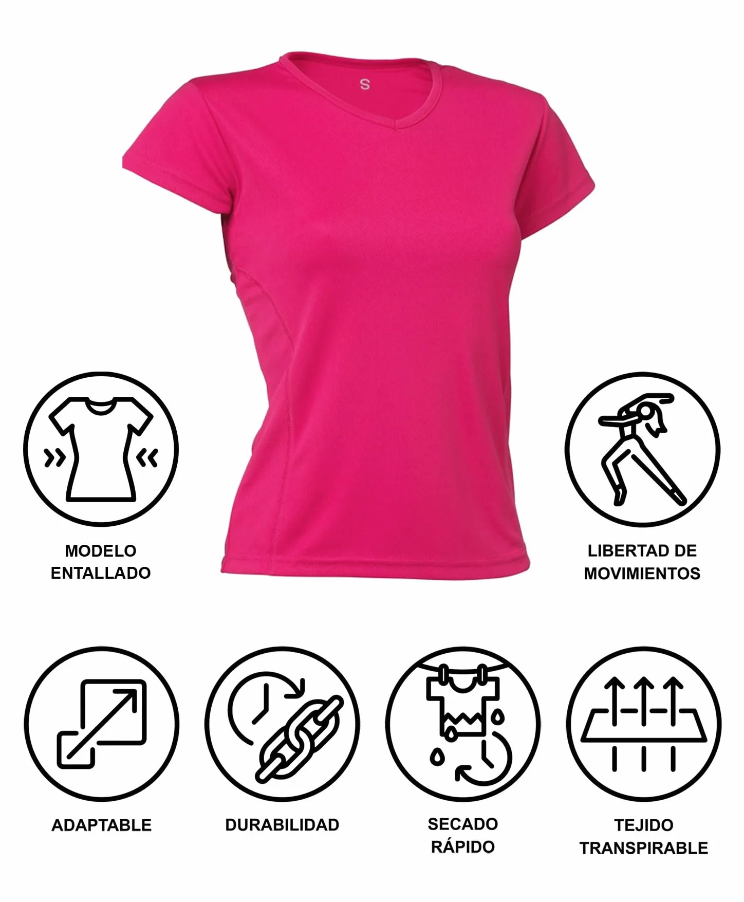 Asioka Camiseta Deportiva técnica niña Maga Corta