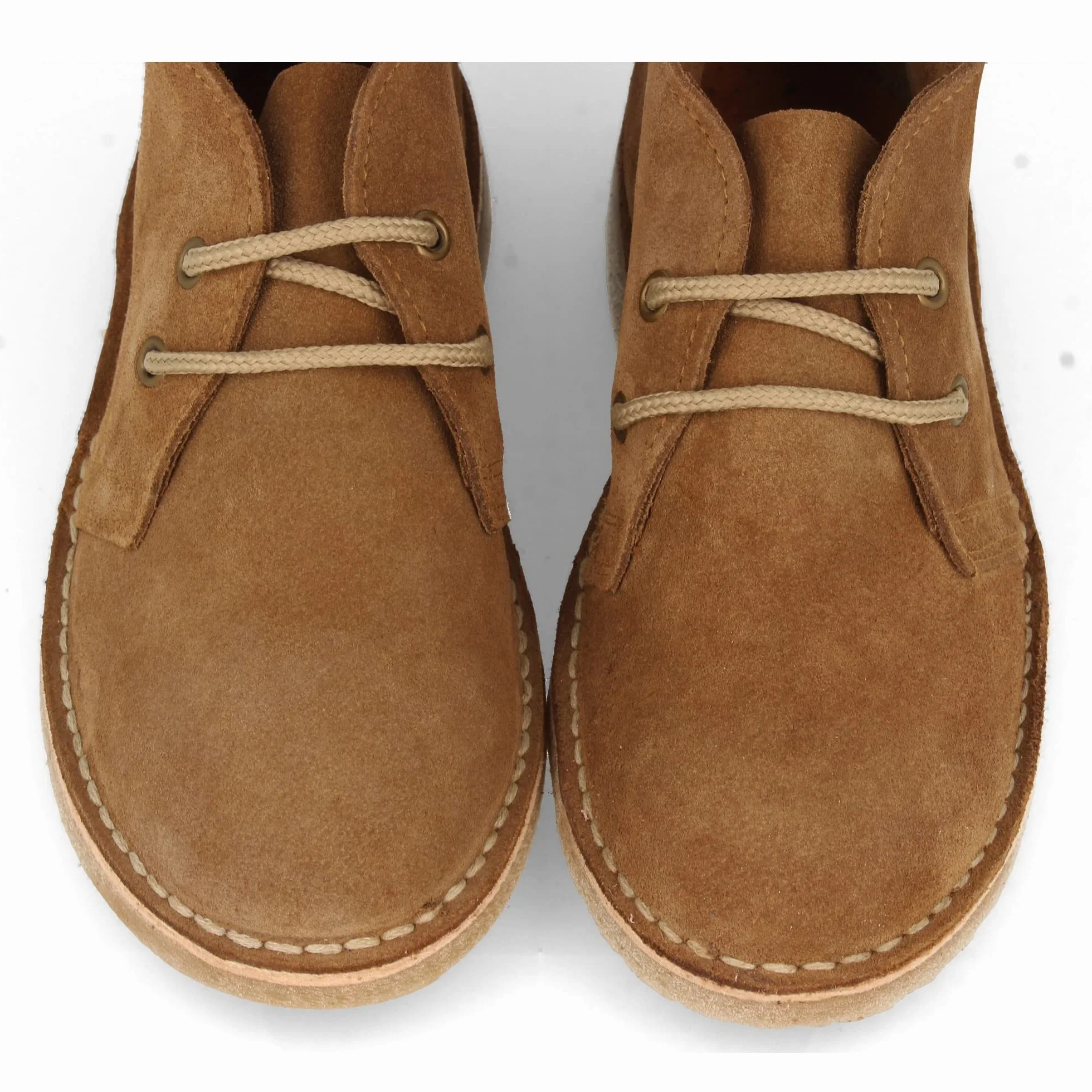 Botas Desierto Safari Piel Serraje Suela Crepe Antideslizante Cordones