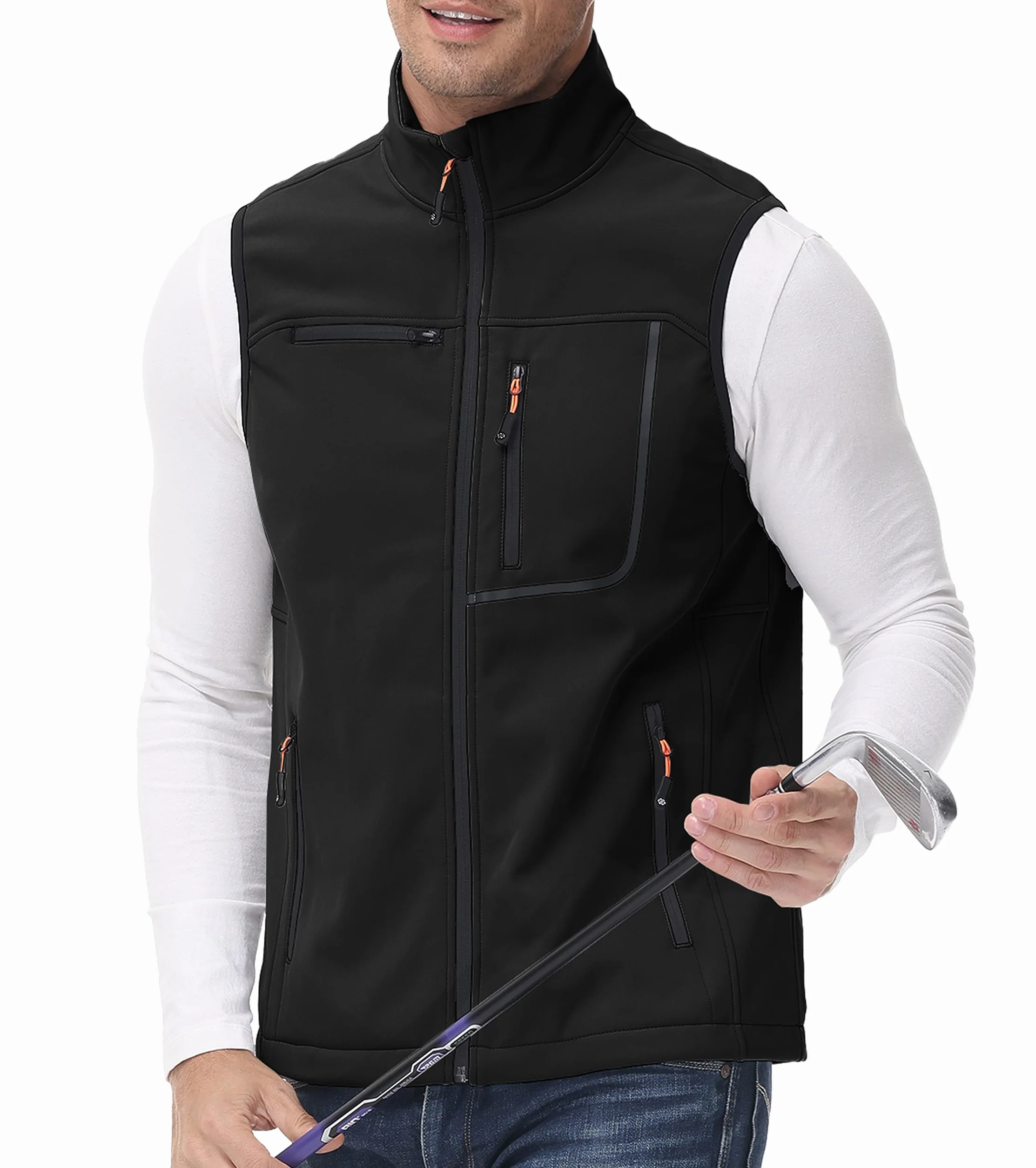 Chaleco para Hombre MoFiz Sin Mangas Cremallera Trabajo Ligero