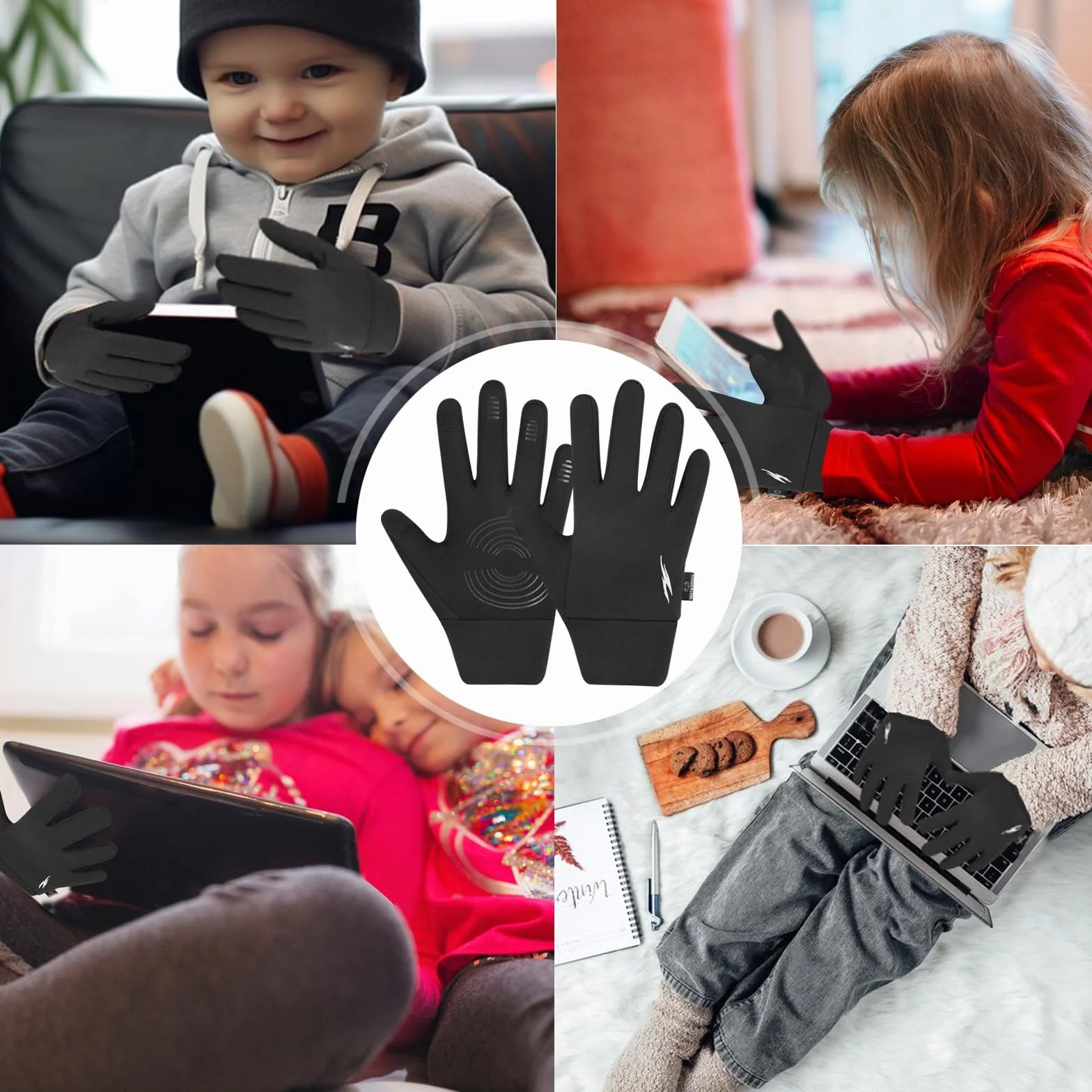 WESTWOOD FOX Guantes de invierno niños antideslizantes térmicos pantalla táctil