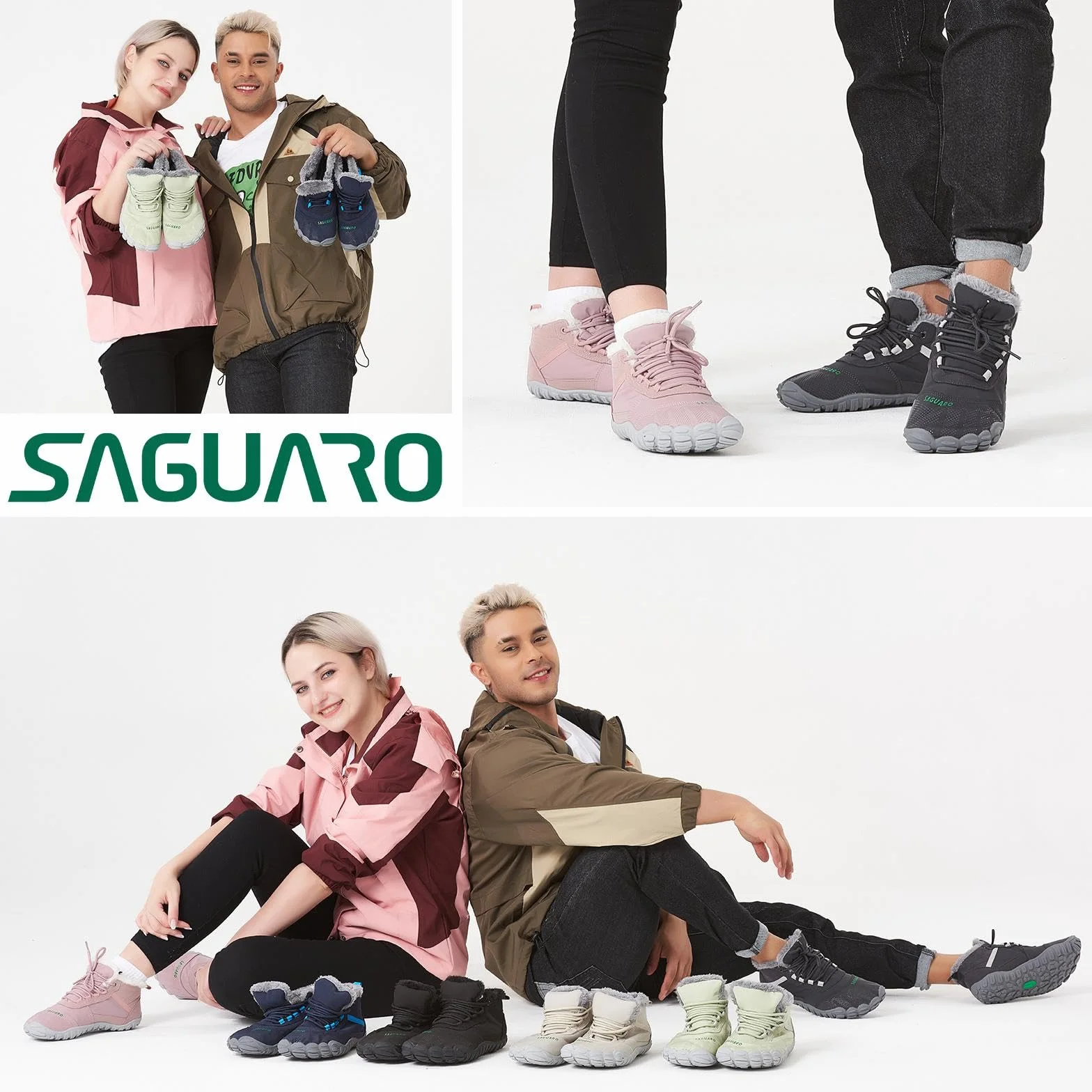 SAGUARO Barefoot Botines Hombre Mujer Botas de Nieve Antideslizante 36-48 EU