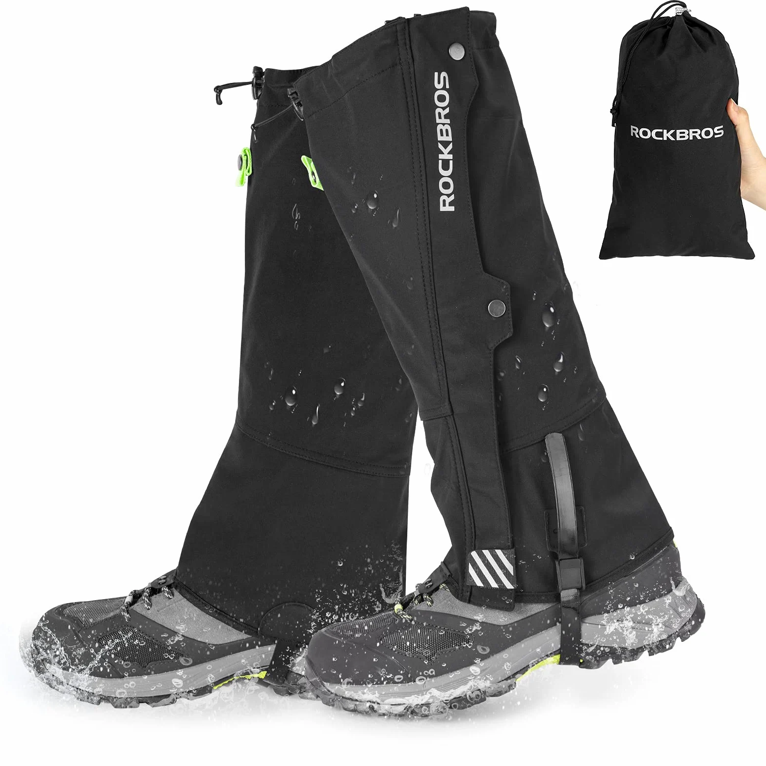 ROCKBROS Polanias Impermeable Polanias Nieve para Piernas a Prueba de Polvo Lluvia Polanias de Senderismo para Escalada Caza Esquí Deporte al Aire Libre,Unisex