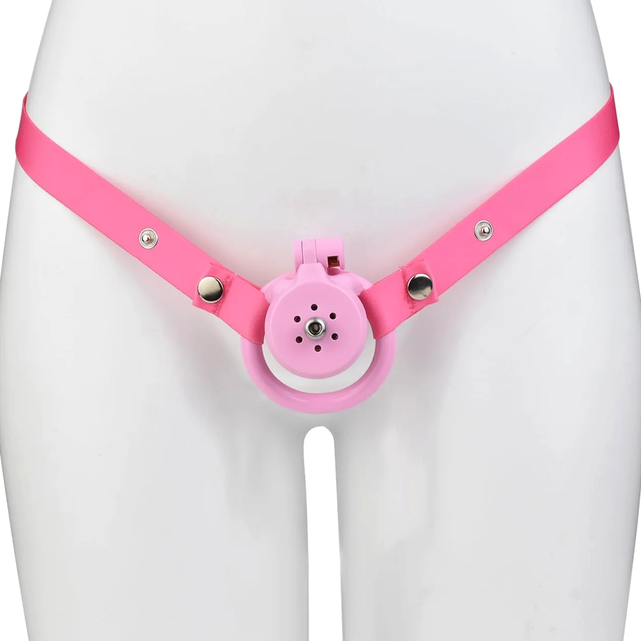 Cinturón Elástico Ajustable para Hombre con 4 Anillos, Estilo Casual,rosado