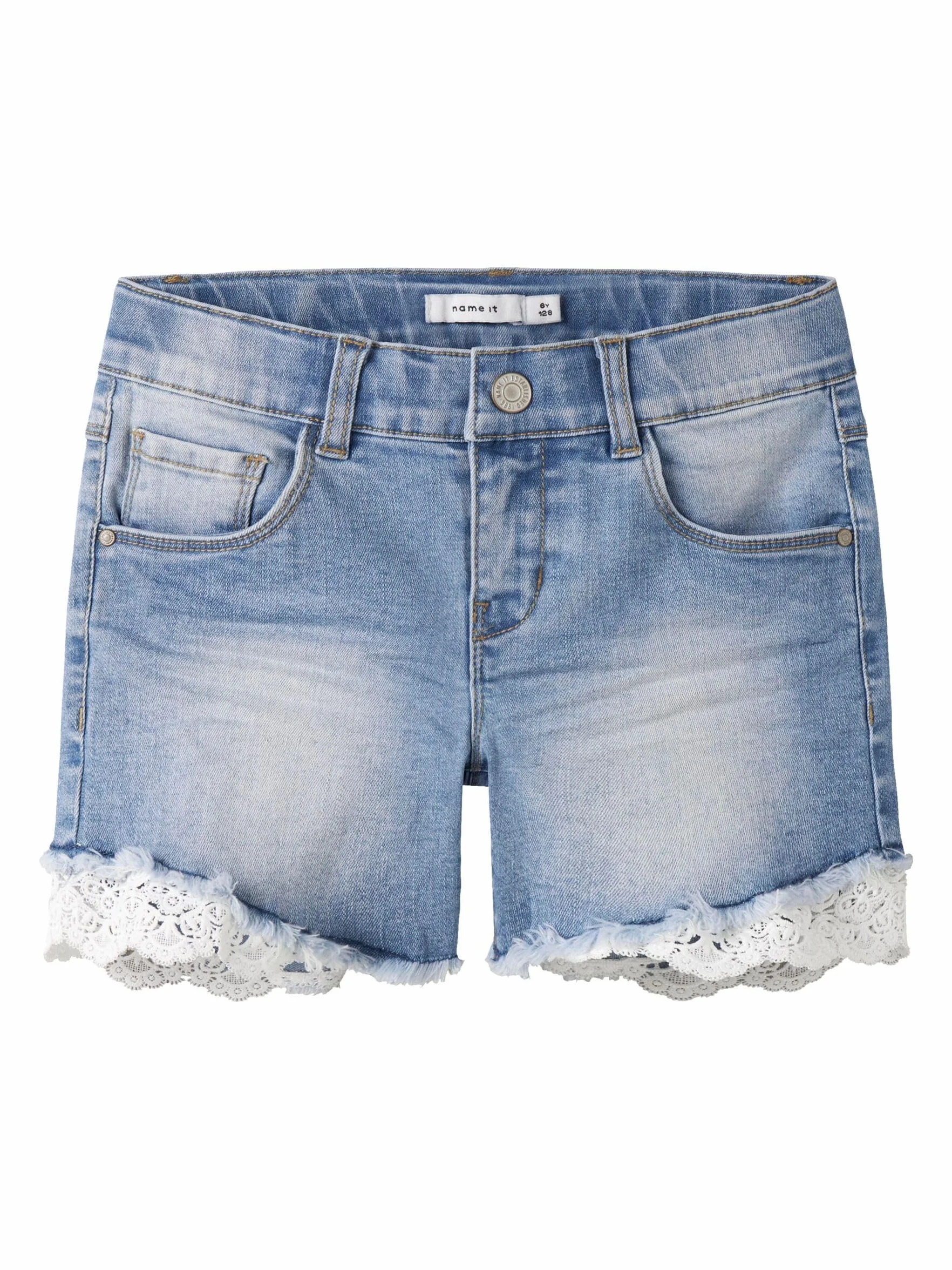 IT Nkfsalli Slim Dnm Shorts Pantalones Cortos de Jean Niñas
