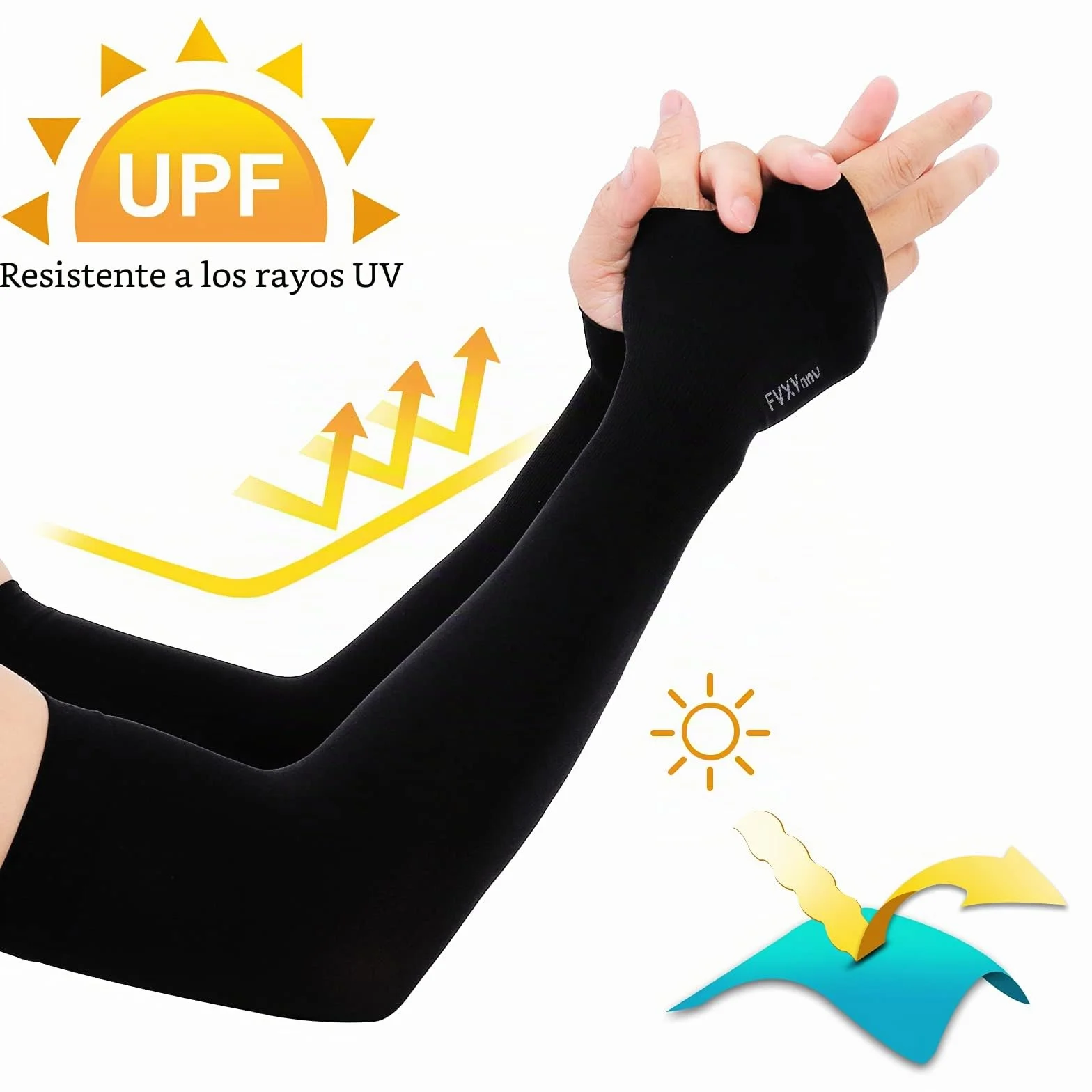 Manguitos Ciclismo Proteccion Solar UV UPF50+ Compresion Arm Sleeves para Hombre Mujer