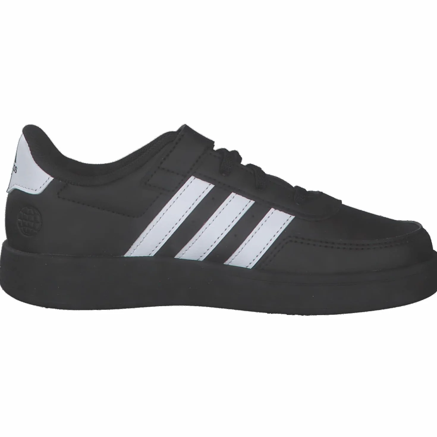 adidas Breaknet Lifestyle Court Elastic Lace Top Strap Shoes, Core Black/Cloud White, 33 EU