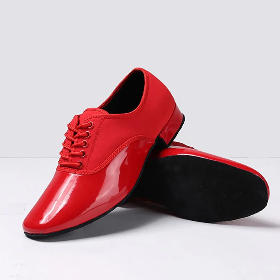 Zapatos de Baile para Hombre Latino Salsa Salón Suela de Cuero Vals Interior