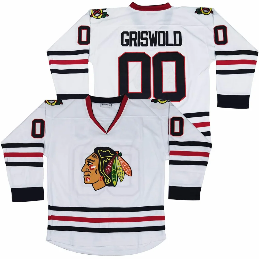Maillot de Hockey Clark Griswold X-Mas Vacances de Noël Homme Blanc Chaud
