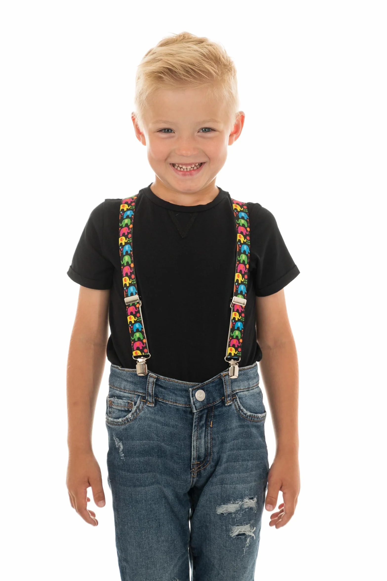 Tirantes de Tela Elastizada Infantiles Unisex Forma Y Camión Bomberos 1-5 Años 2.5cm