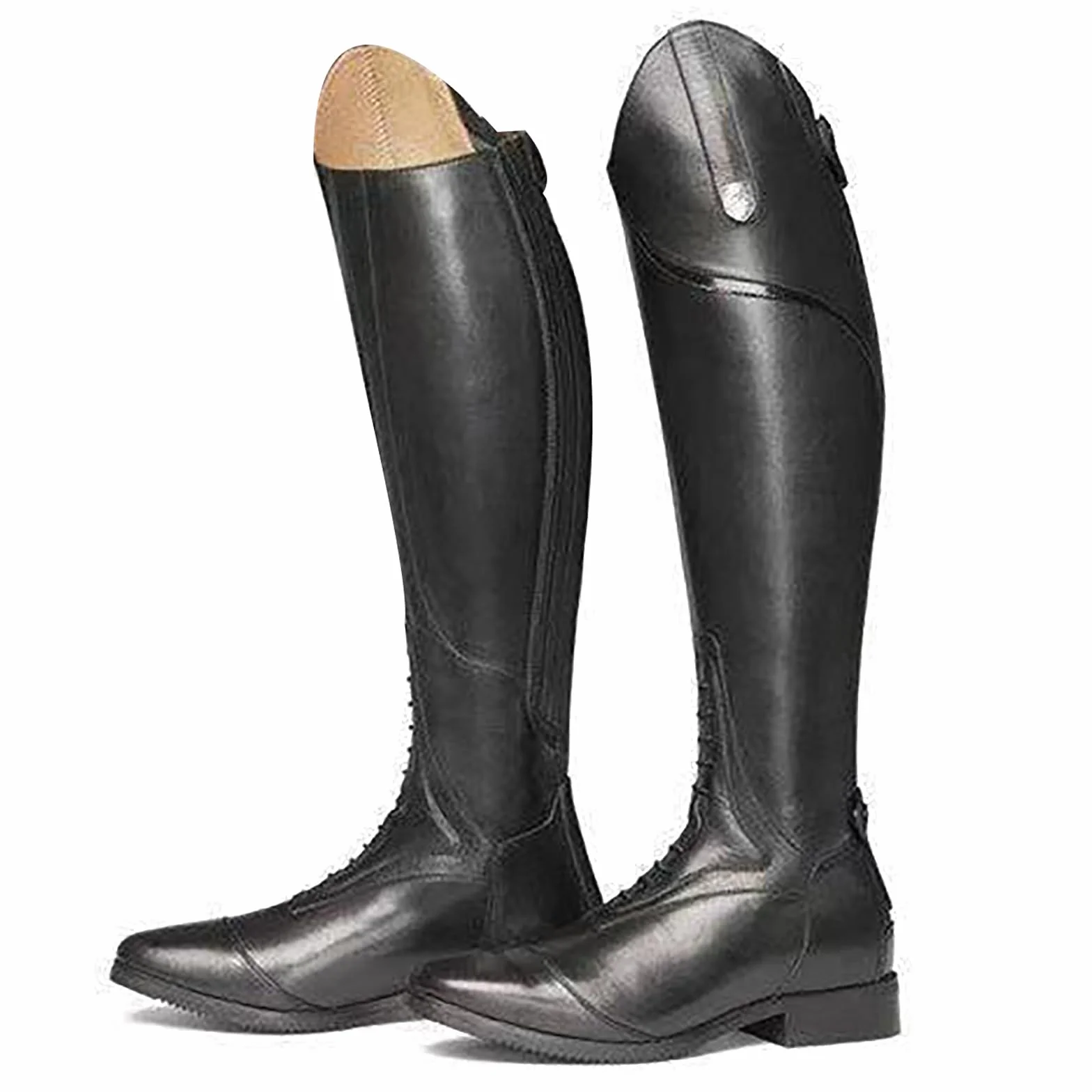 Botas Altas Ecuestres Resistentes al Desgaste Cremallera Trasera Unisex Antideslizantes Rodilla Tacón Medio 3-5 cm Negro 37