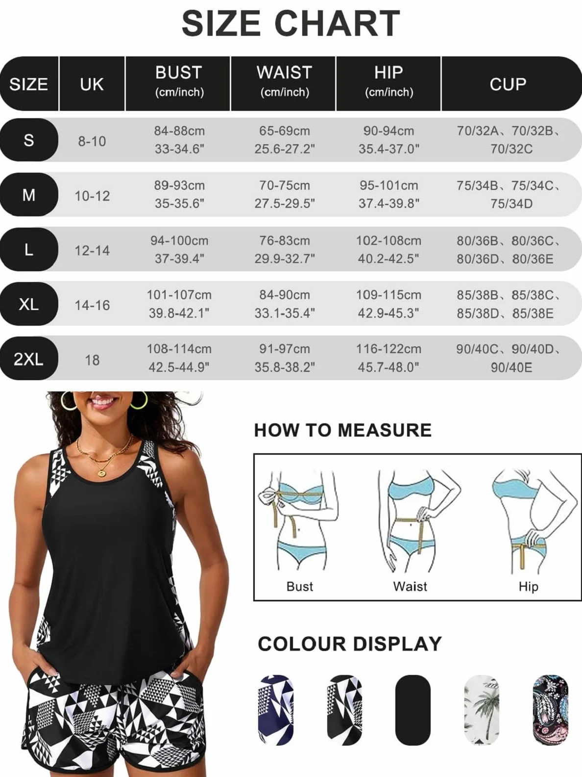Yutdeng Tankini Mujer Reductor Barriga Bañador Dos Piezas Tallas Grandes