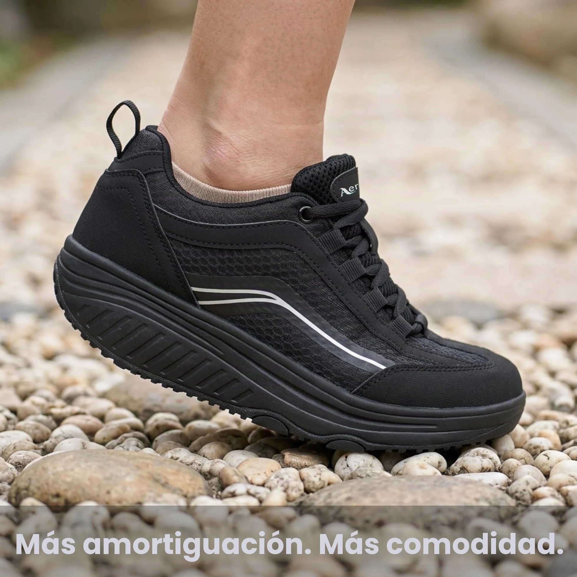 Aerosoft Walker Comfort Zapatillas con cordones espuma viscoelástica