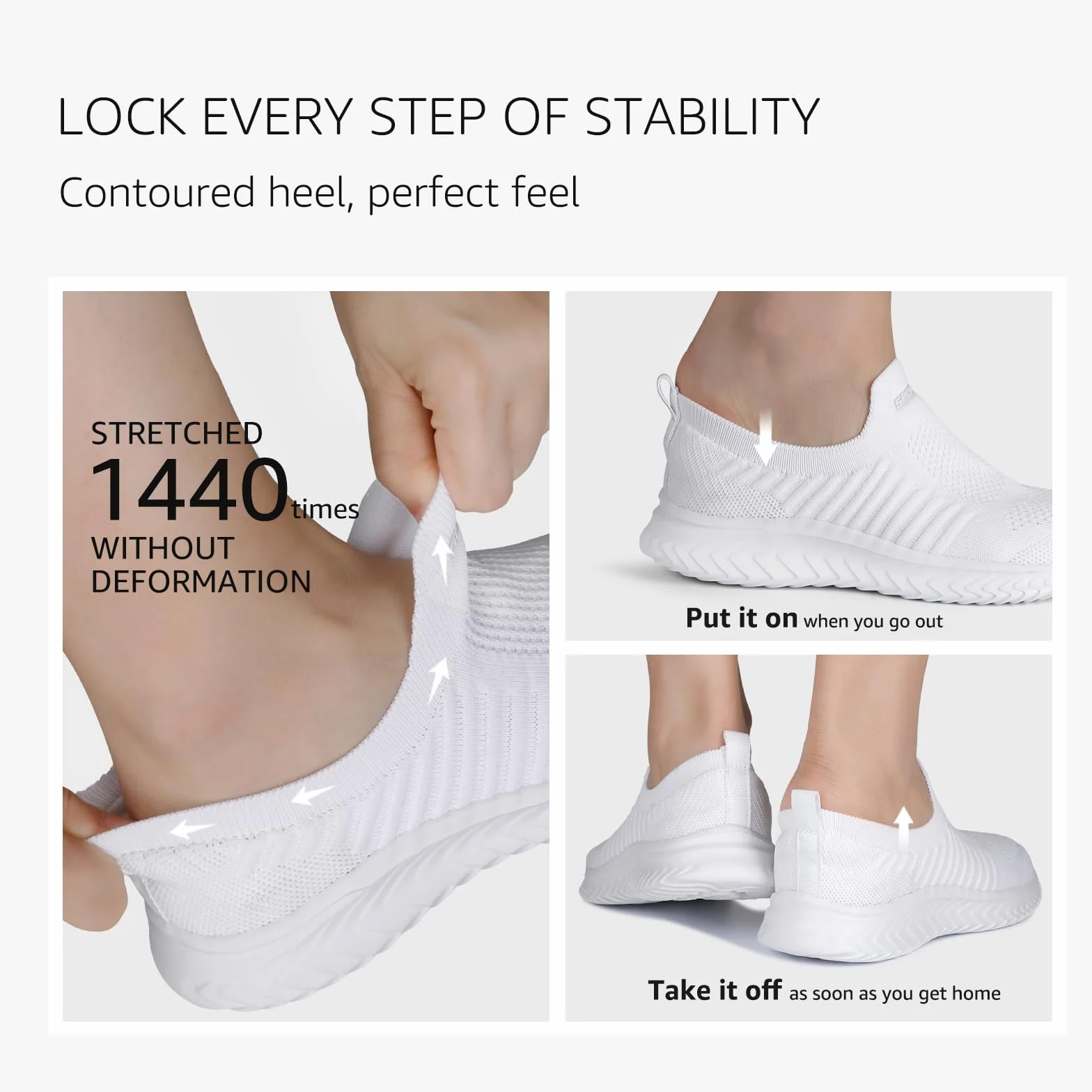Zapatillas Slip-On Mujer Cómodas Ligeras para Correr Trabajar