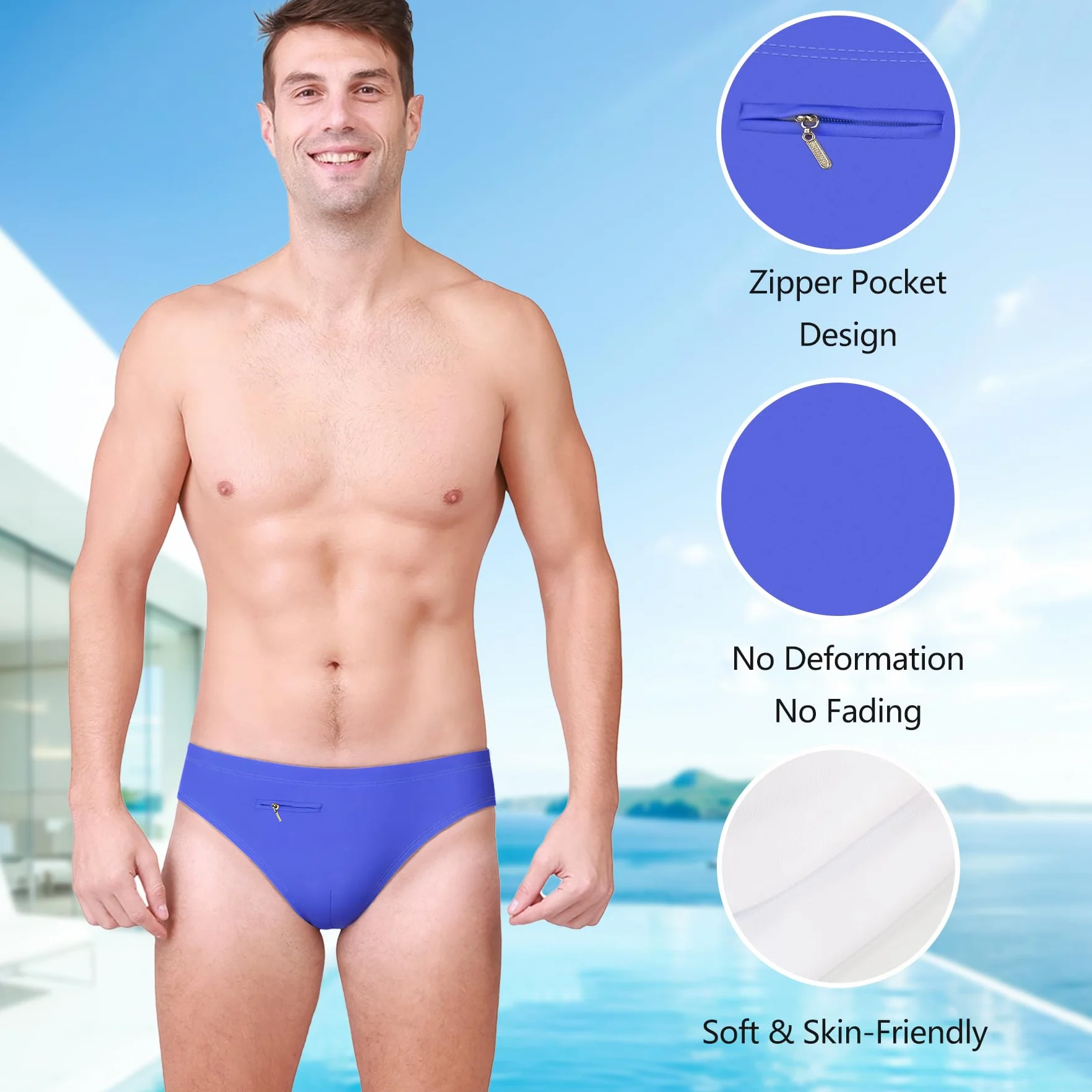 Bañador Slip para Hombre Deportivo Secado Rápido Clásico