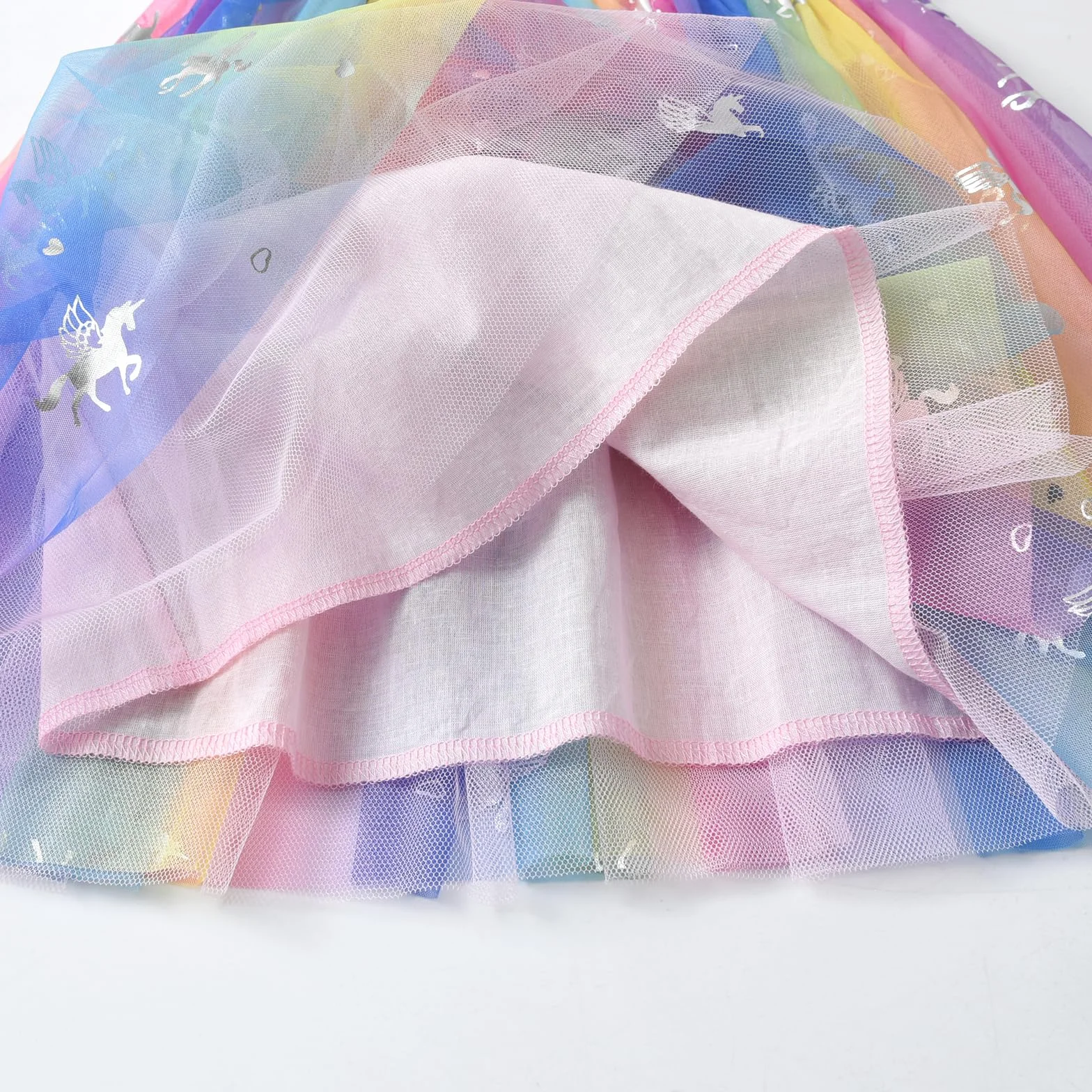 VIKITA Vestido de Princesa con Lentejuelas y Estampado de Mariposa Unicornio para Niñas
