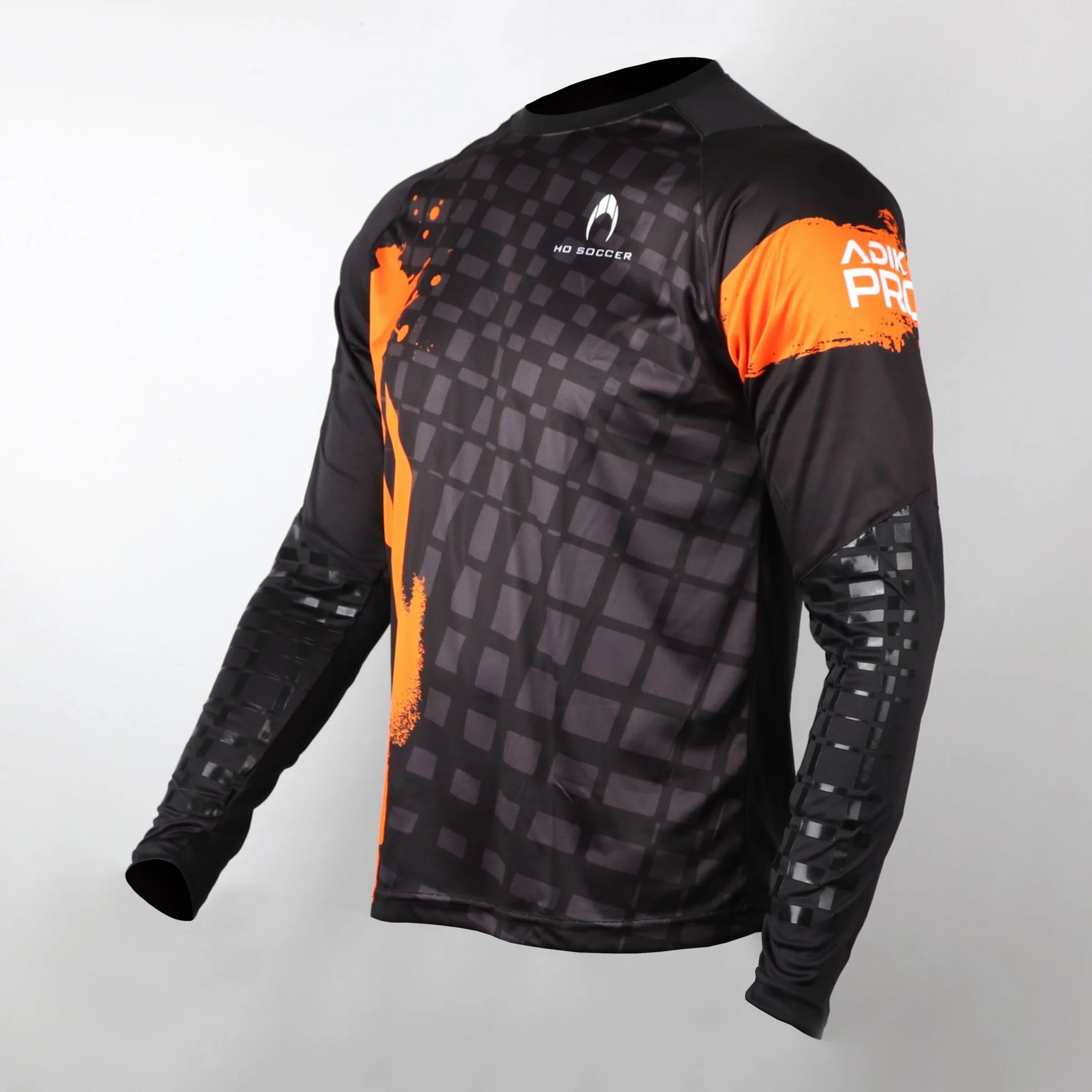 HO Soccer Jersey Adikt Pro Orange Blast Camiseta Portero Manga Larga Acolchado Naranja Negro 14XS