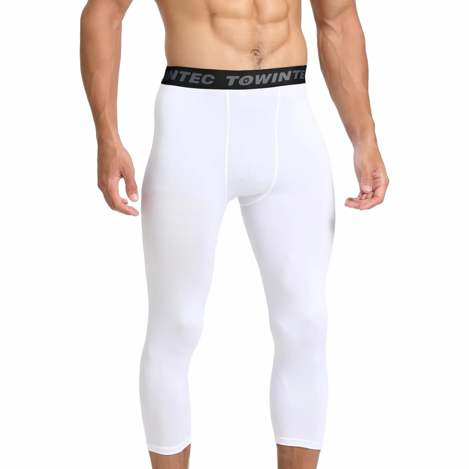 Mallas Hombre 3/4 Leggings de Compresión Entrenamiento Deporte Capa Base Transpirable