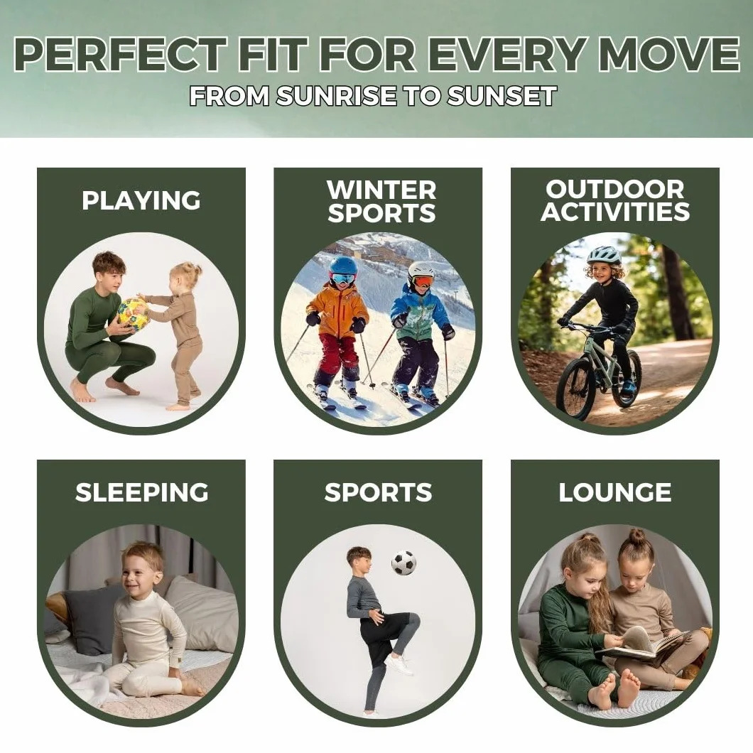menique 100 % lana merino para niños, leggings térmicos para niños y niñas, medias de secado rápido, pieles para fútbol, correr, deportes al aire libre, senderismo, ropa de dormir