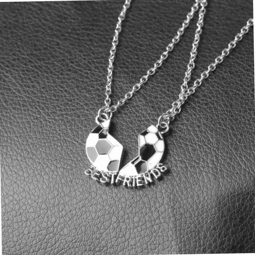 Collar Creative Best Friends Fútbol Amistad Colgantes de Dos Partes Joyas Deportivas