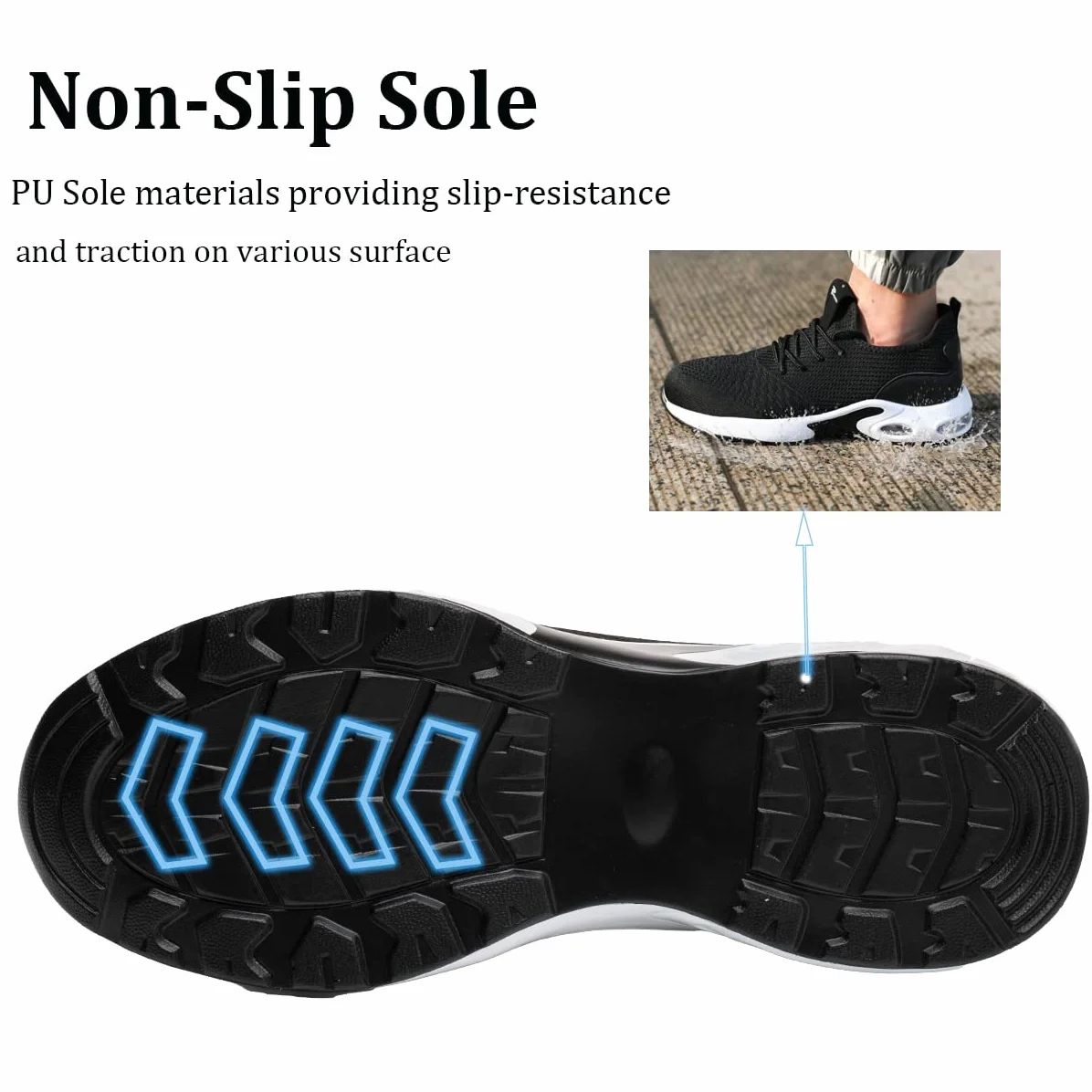 Zapatos de Seguridad con Punta de Acero Ligeros y Cómodos para Hombre Mujer